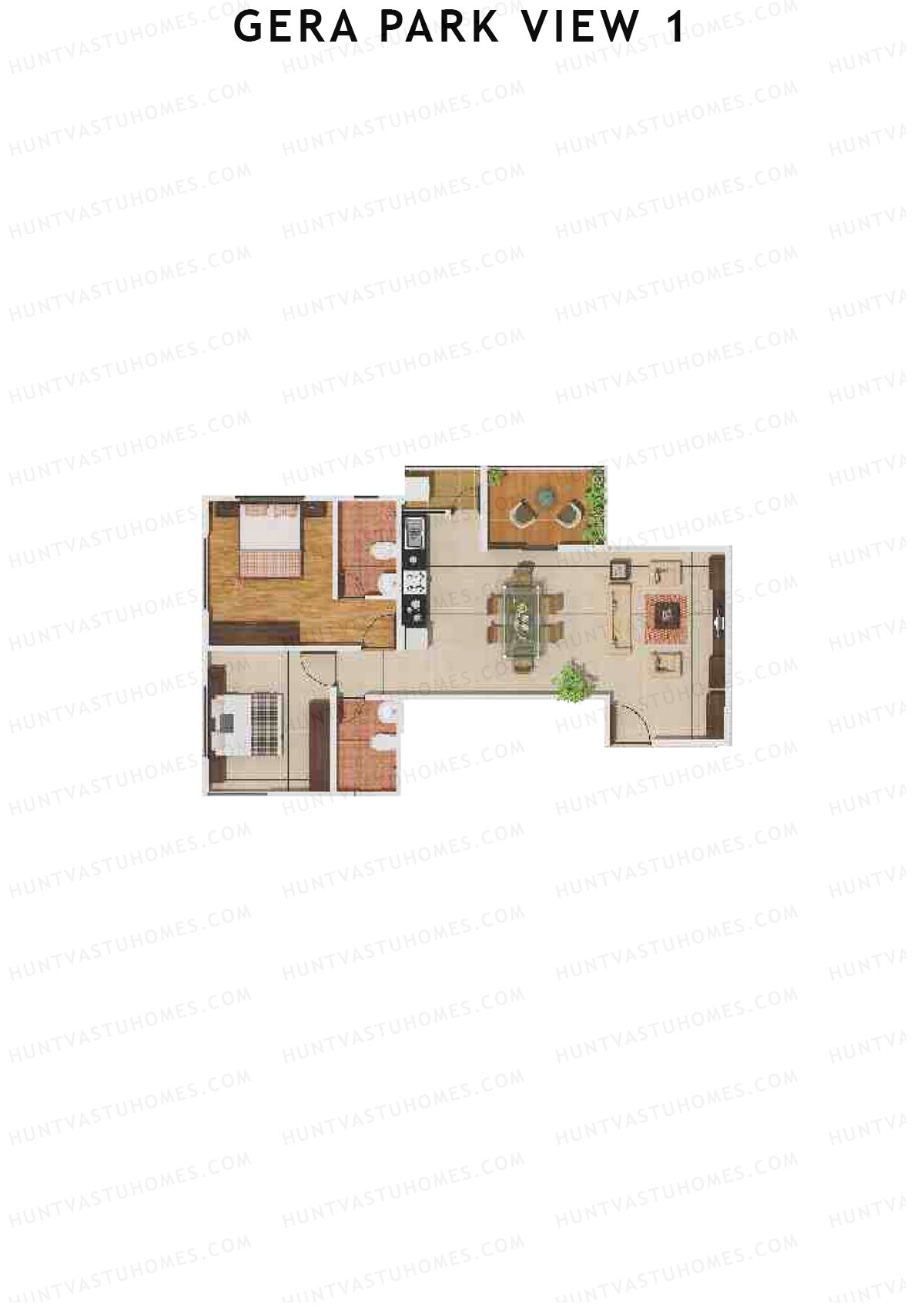 Gera Park View 1 Tower H Unit 5 Floor Plan