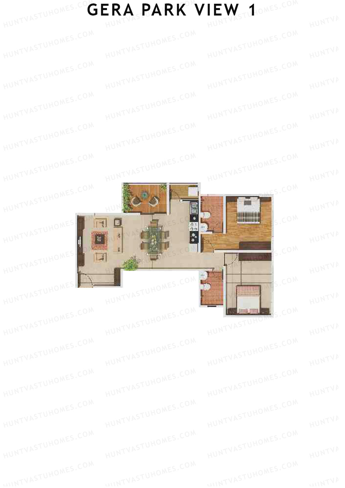 Gera Park View 1 Tower H Unit 6 Floor Plan