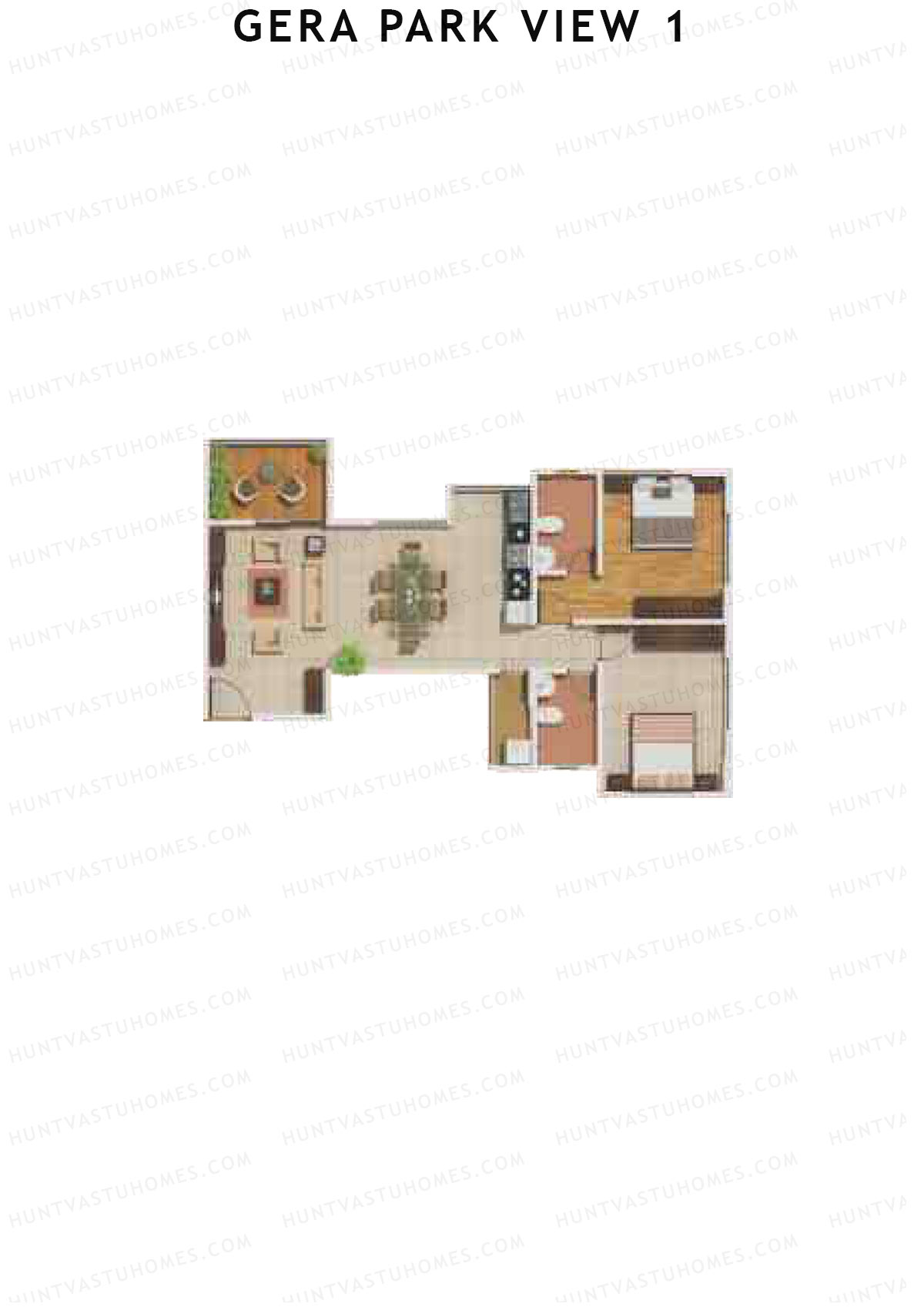 Gera Park View 1 Tower H Unit 6 Floor Plan