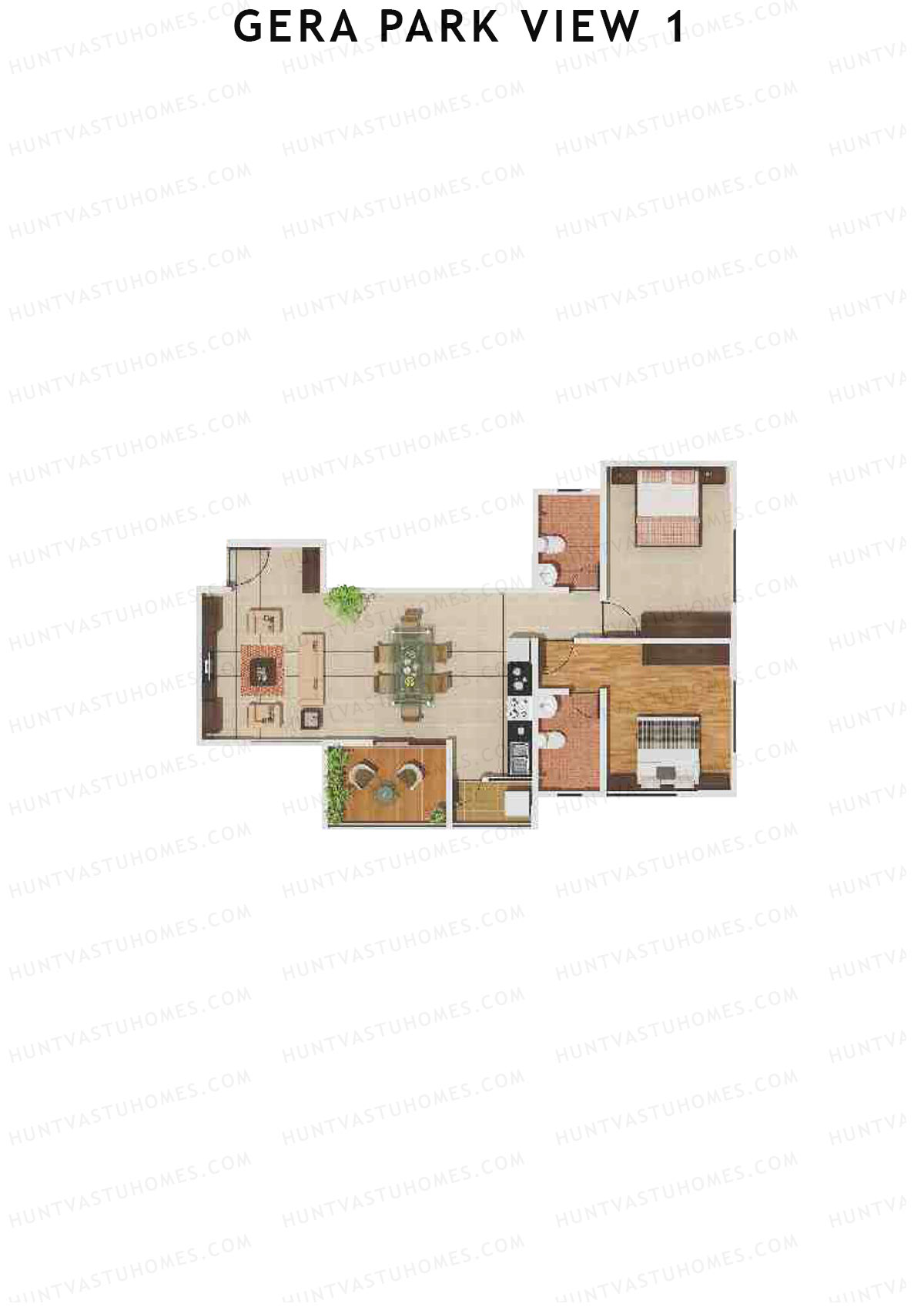 Gera Park View 1 Tower H Unit 7 Floor Plan