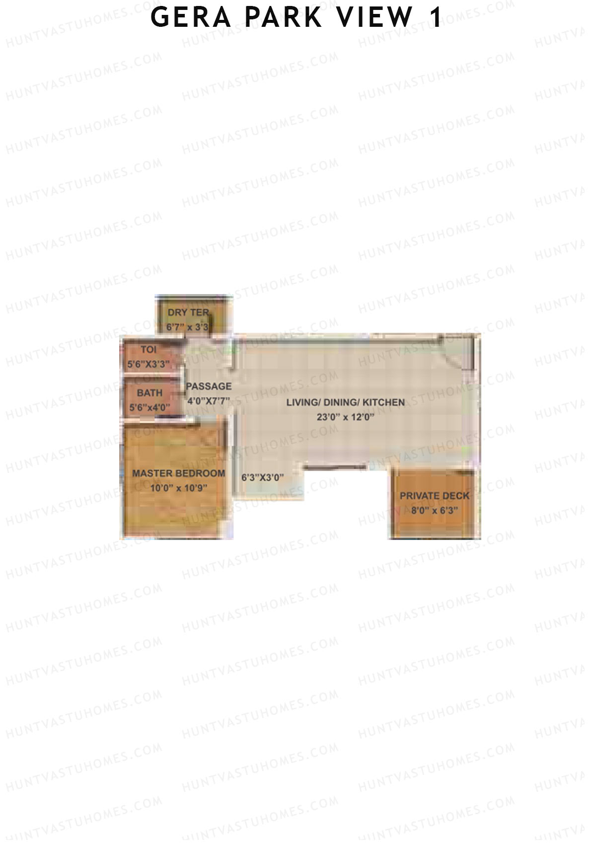 Gera Park View 1 Tower H Unit 8 Floor Plan