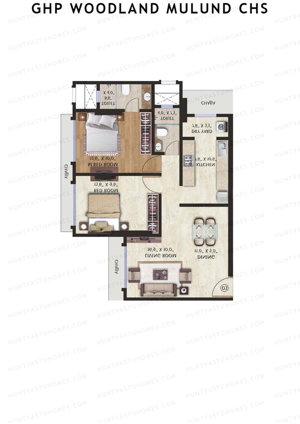 GHP Woodland Mulund CHS Tower A Unit 4 Floor Plan