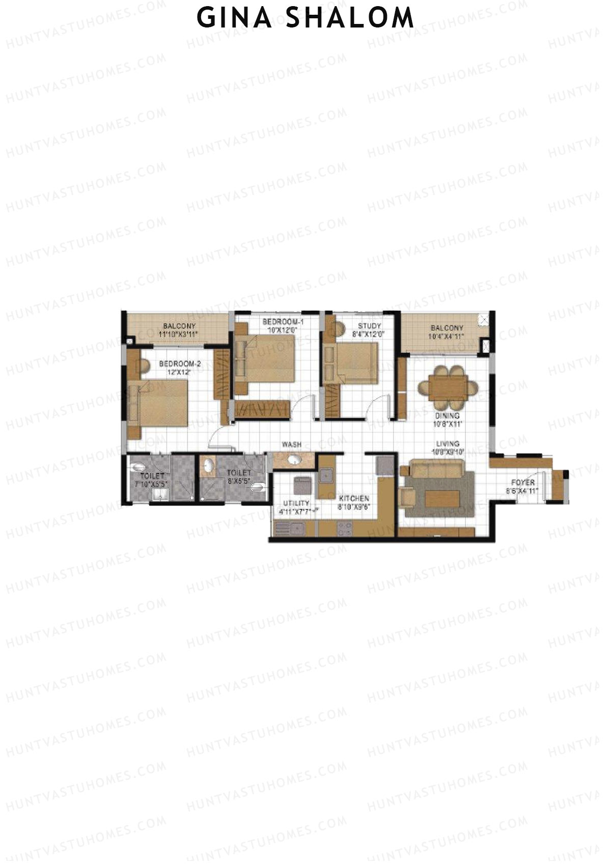 Gina Shalom Block A Unit 2 Floor Plan