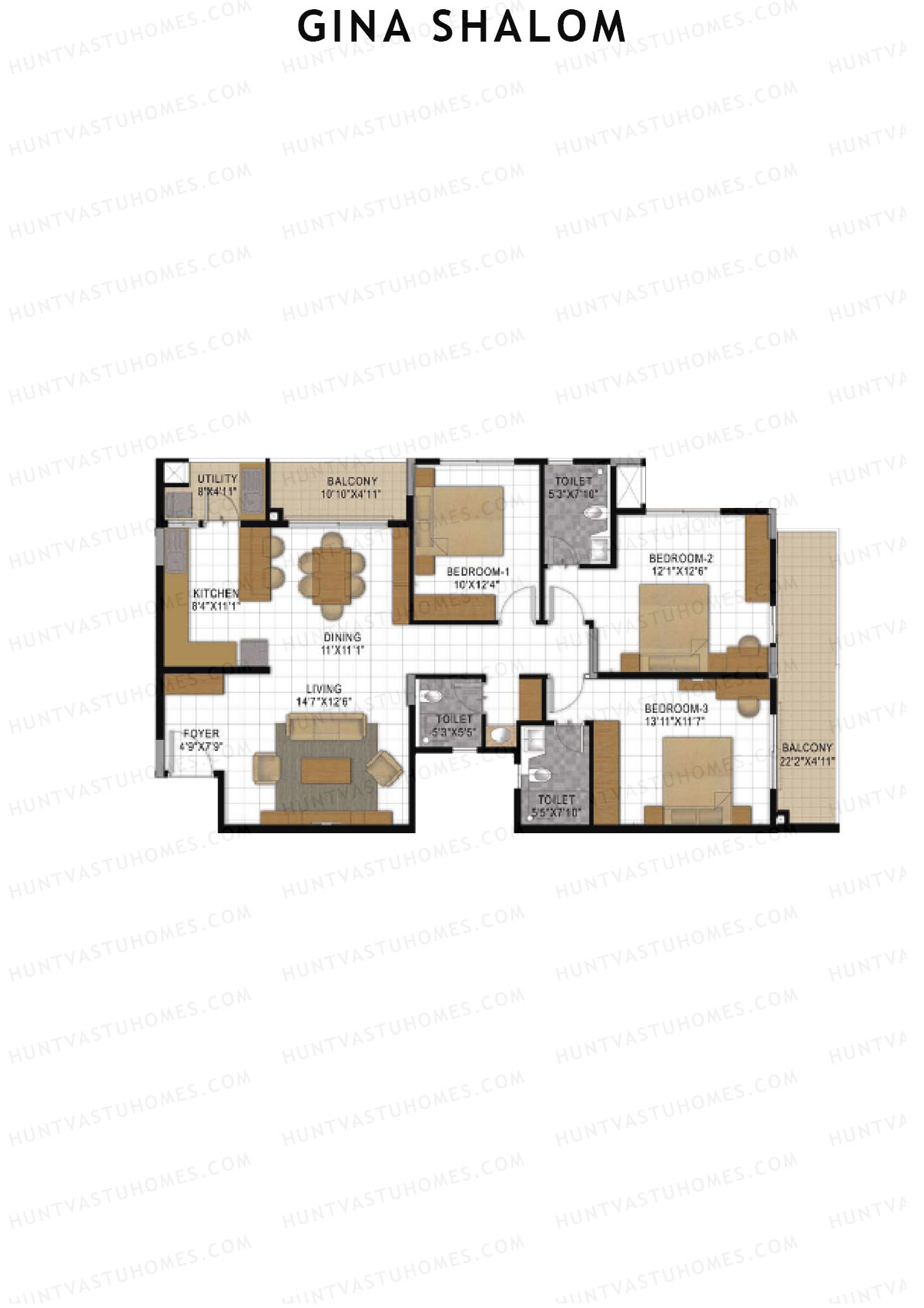 Gina Shalom Block A Unit 3 Floor Plan