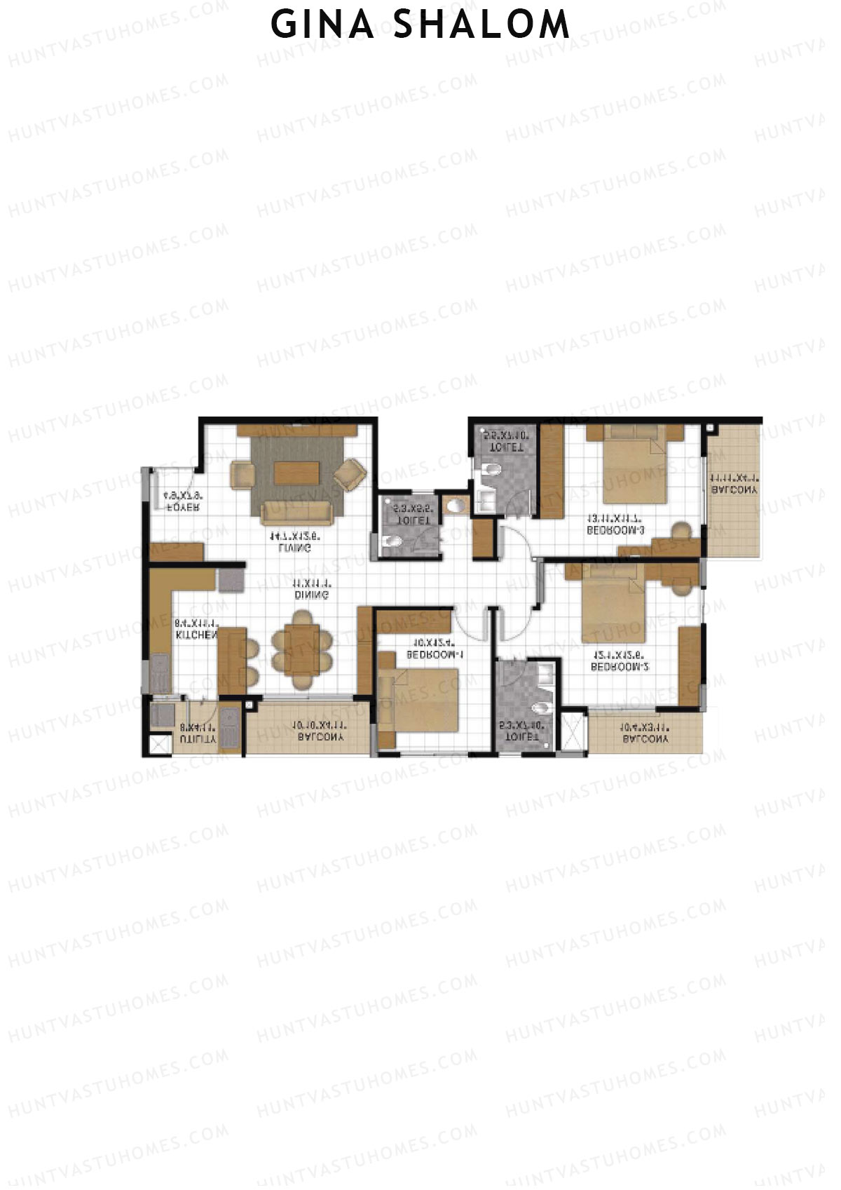 Gina Shalom Block A Unit 4 Floor Plan