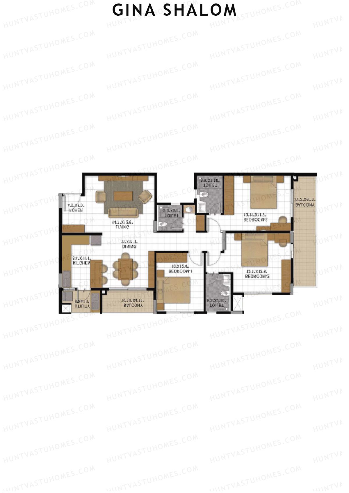 Gina Shalom Block A Unit 4 Floor Plan