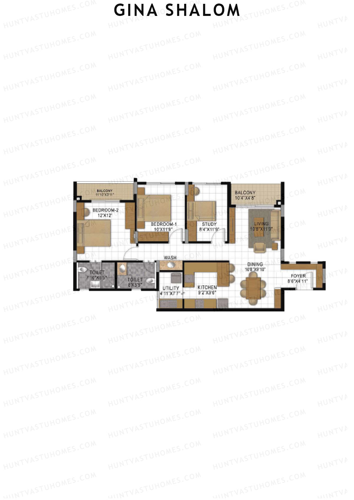 Gina Shalom Block B Unit 2 Floor Plan