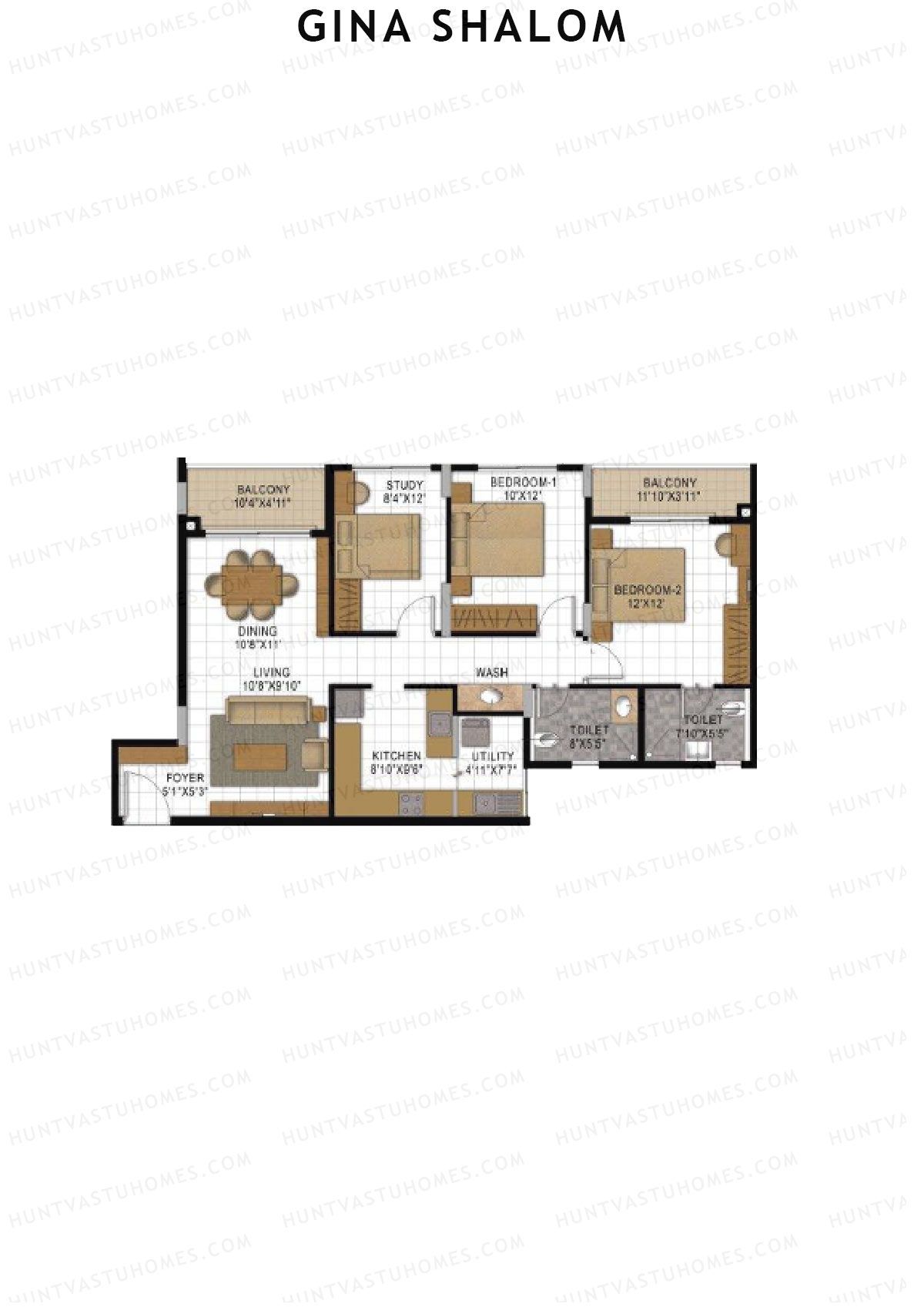 Gina Shalom Block B Unit 3 Floor Plan