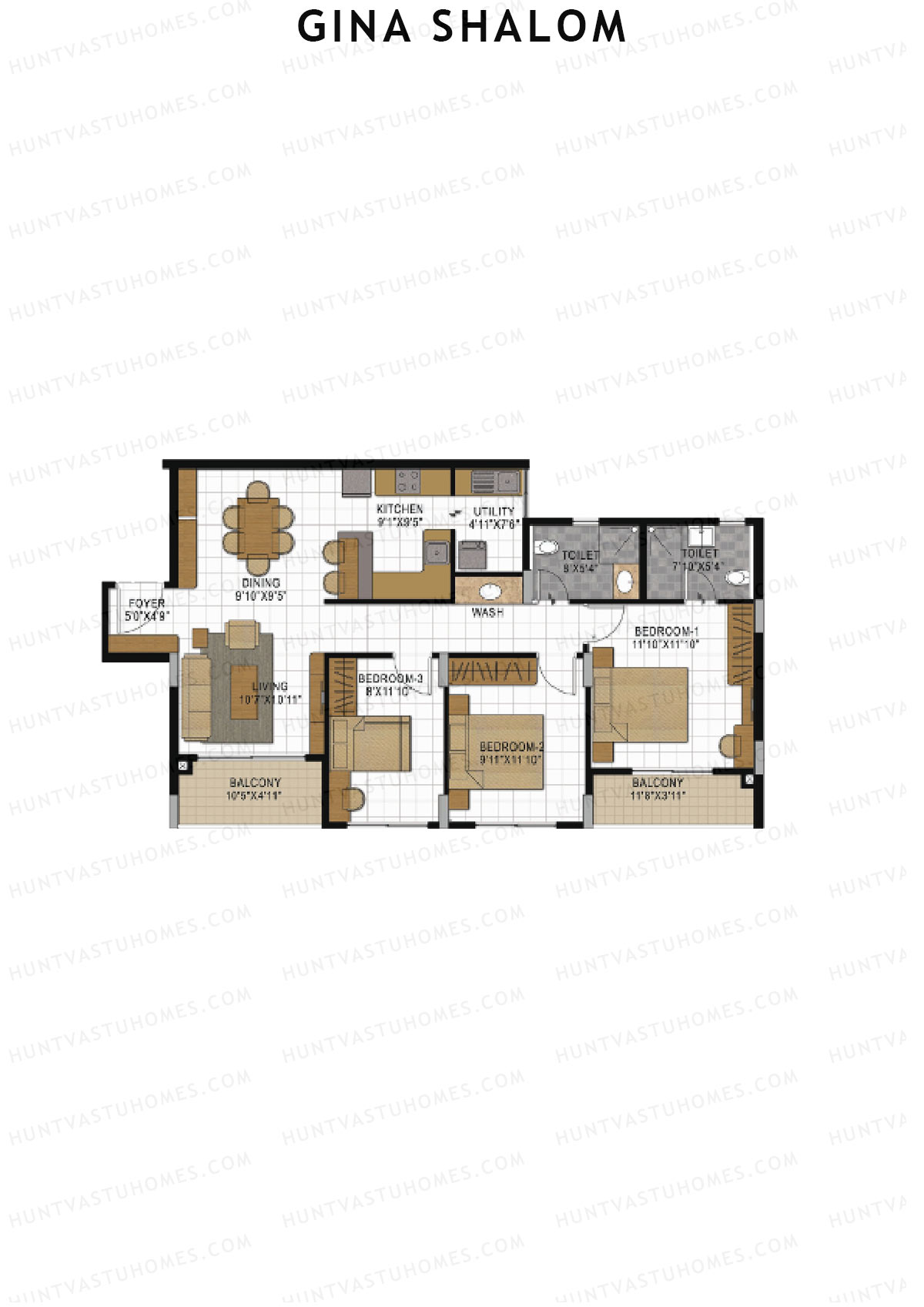 Gina Shalom Block B Unit 4 Floor Plan