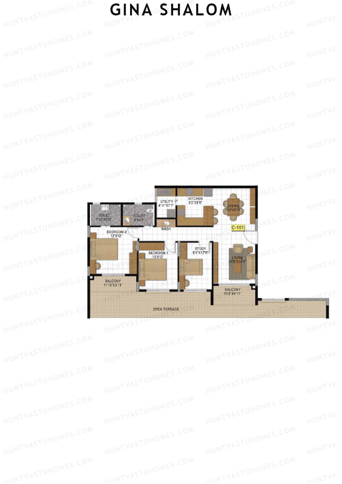 Gina Shalom Block C Unit 1 Floor Plan