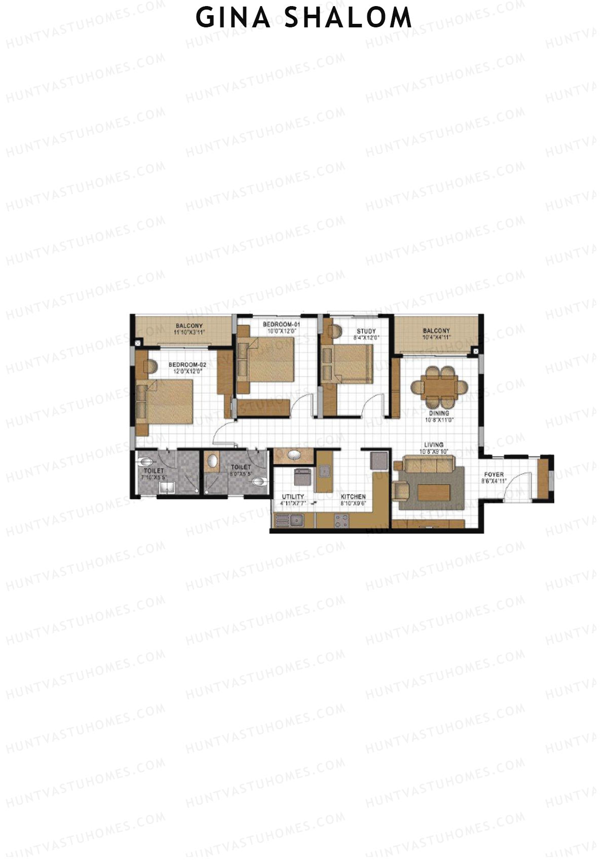 Gina Shalom Block C Unit 2 Floor Plan