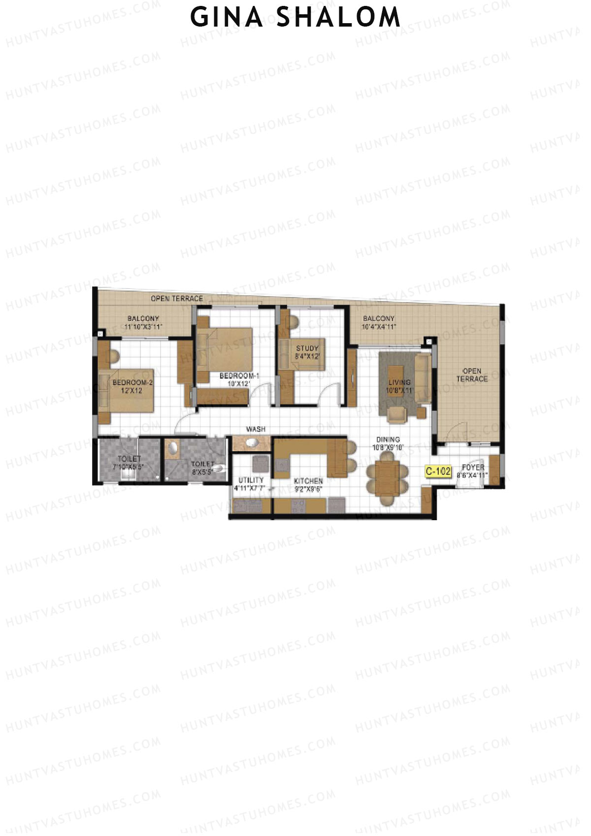 Gina Shalom Block C Unit 2 Floor Plan