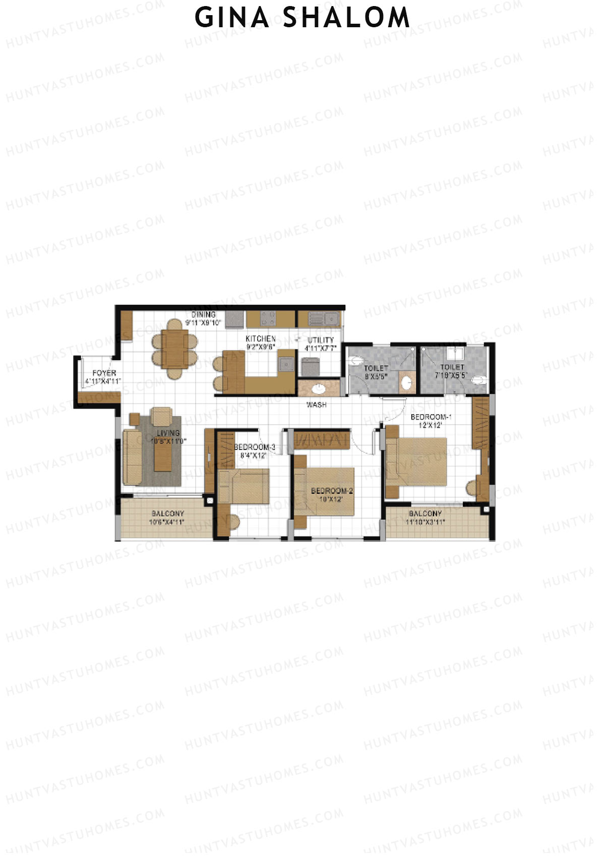 Gina Shalom Block C Unit 4 Floor Plan