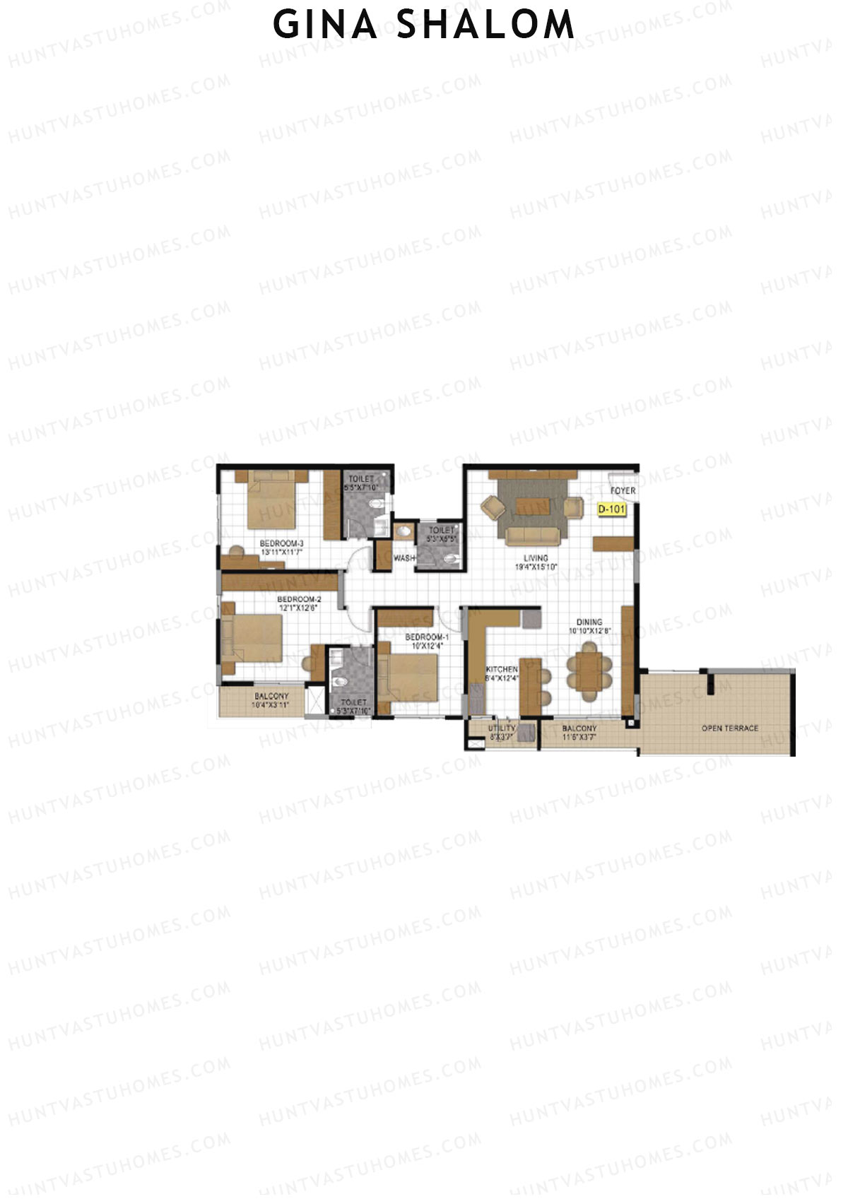 Gina Shalom Block D Unit 1 Floor Plan