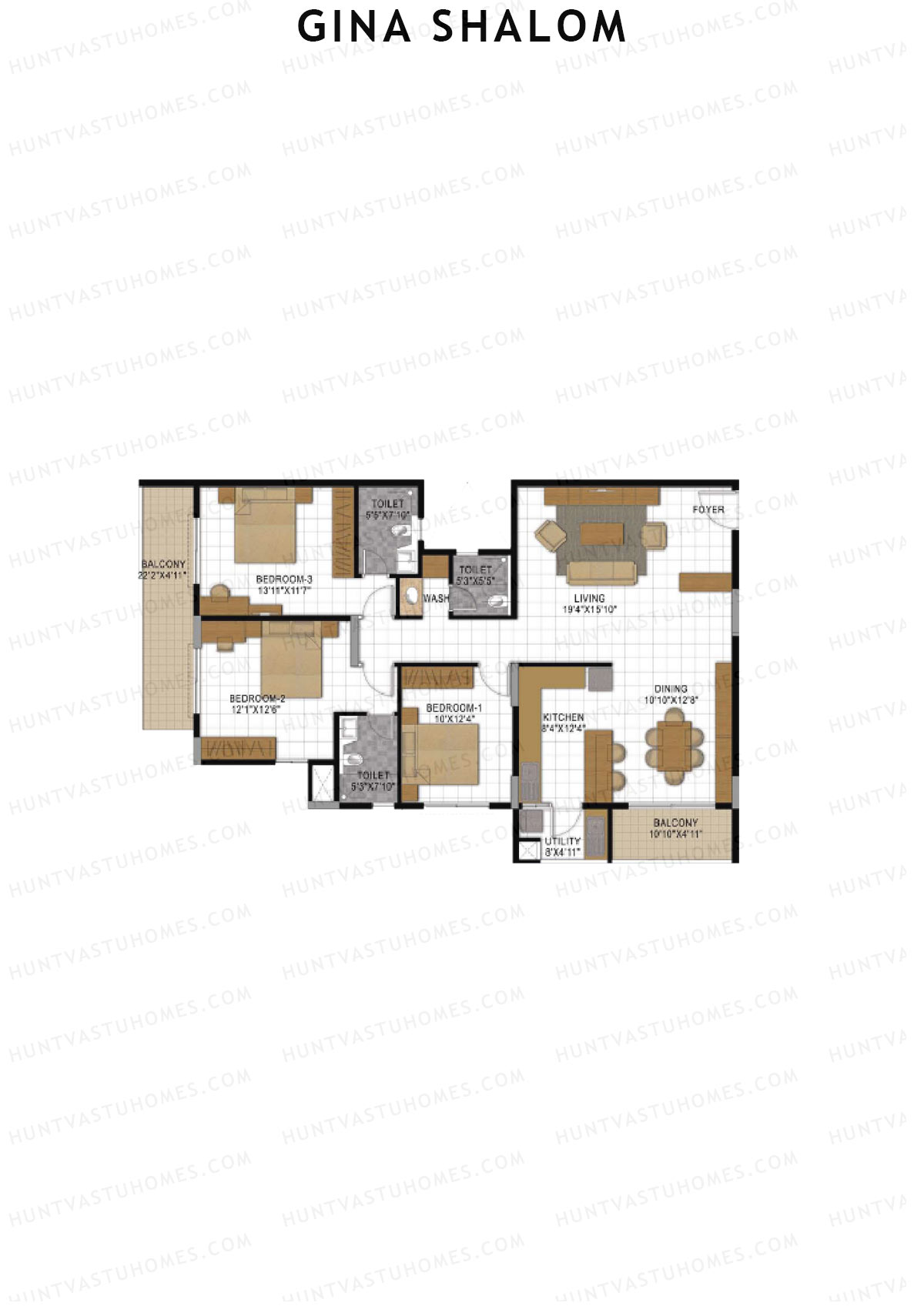 Gina Shalom Block D Unit 1 Floor Plan
