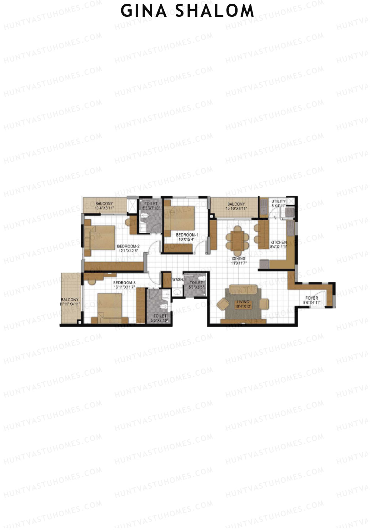 Gina Shalom Block D Unit 2 Floor Plan