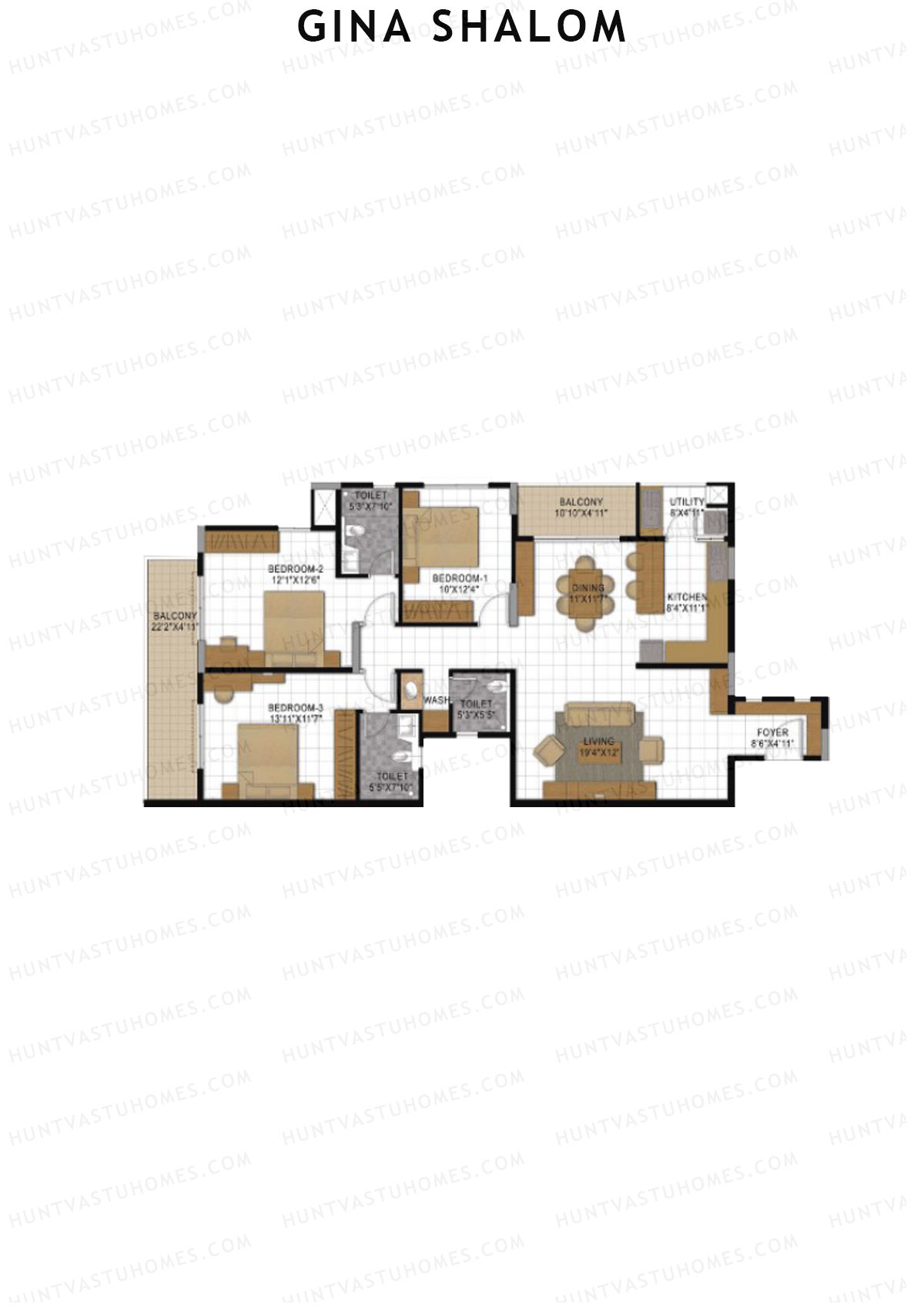 Gina Shalom Block D Unit 2 Floor Plan