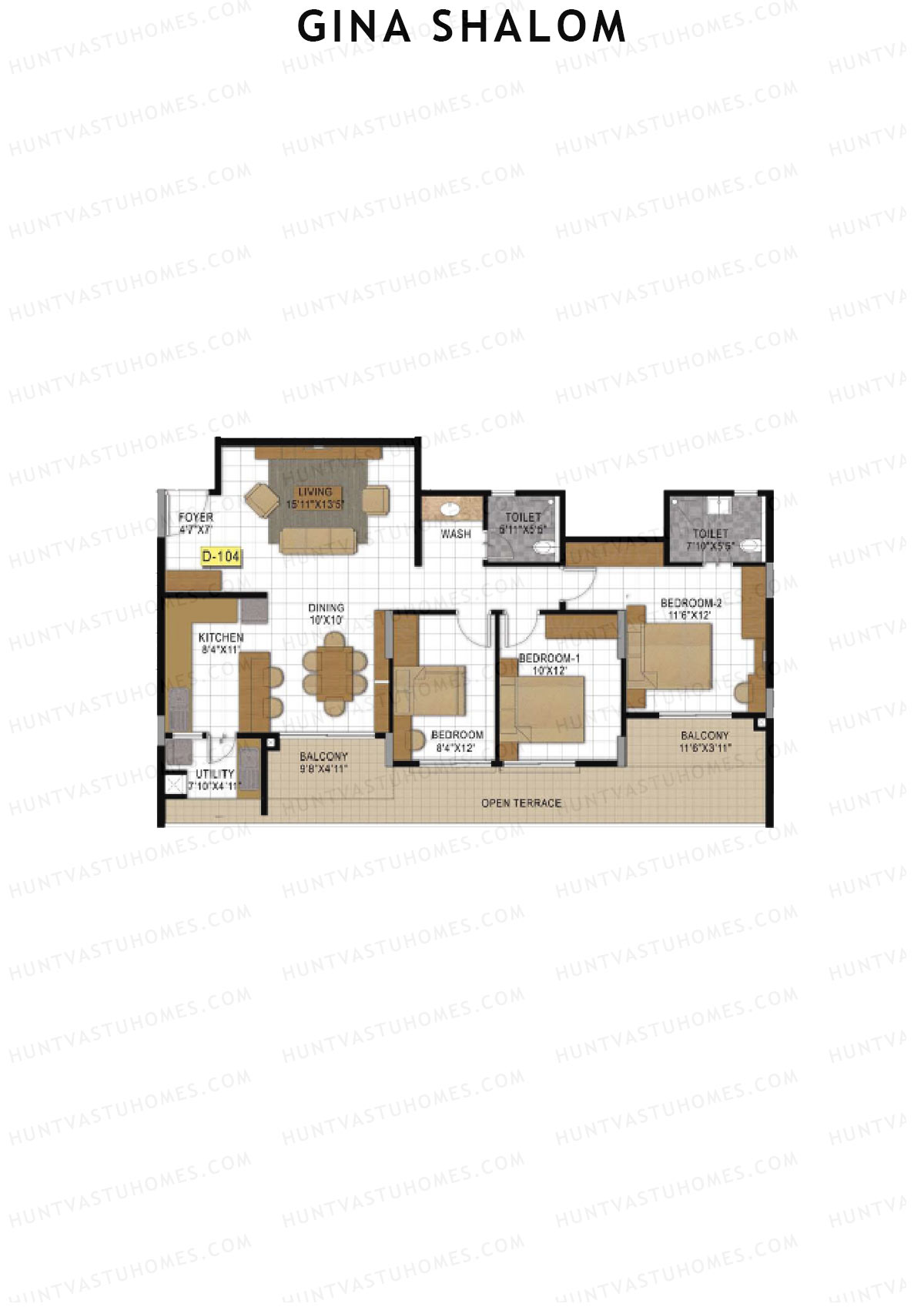Gina Shalom Block D Unit 4 Floor Plan
