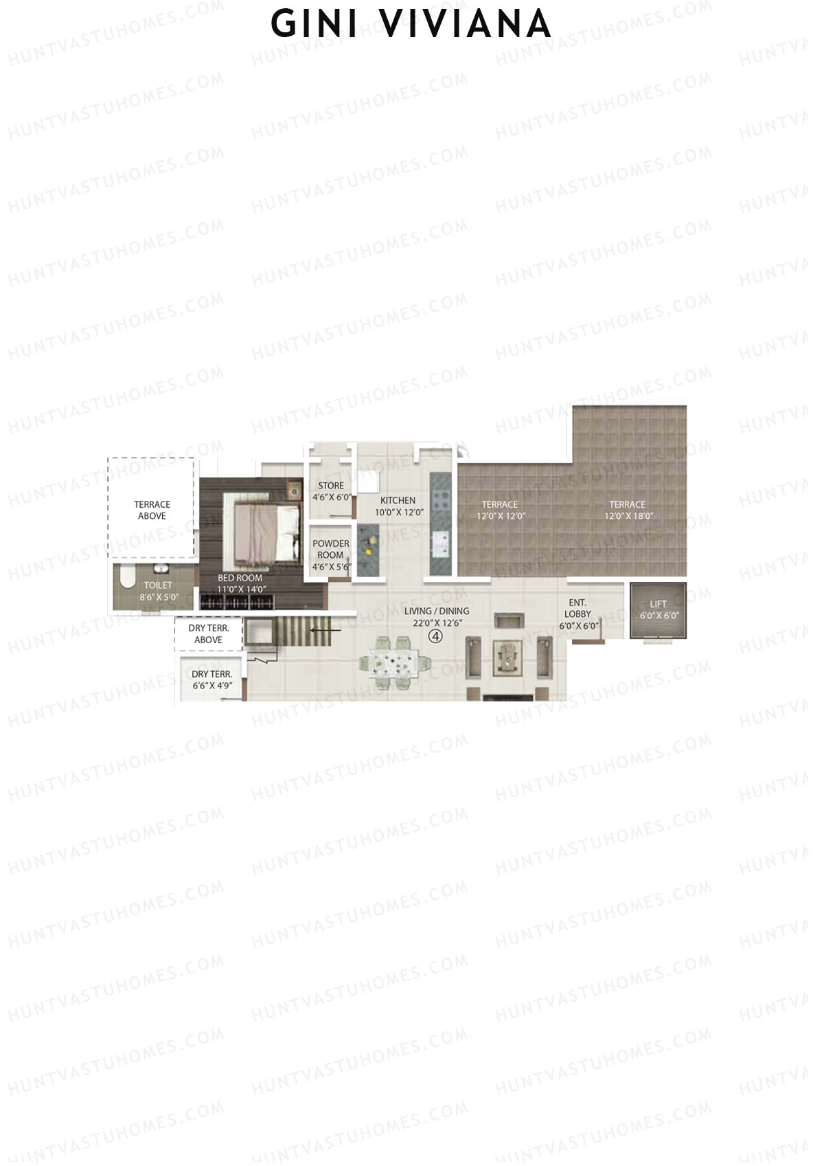 Gini Viviana Block A Unit 4 (Duplex ) Floor Plan