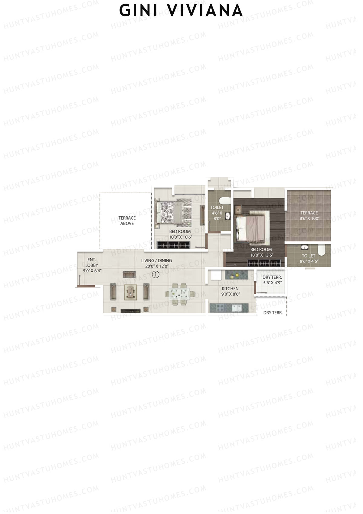 Gini Viviana Block B Unit 1 Floor Plan
