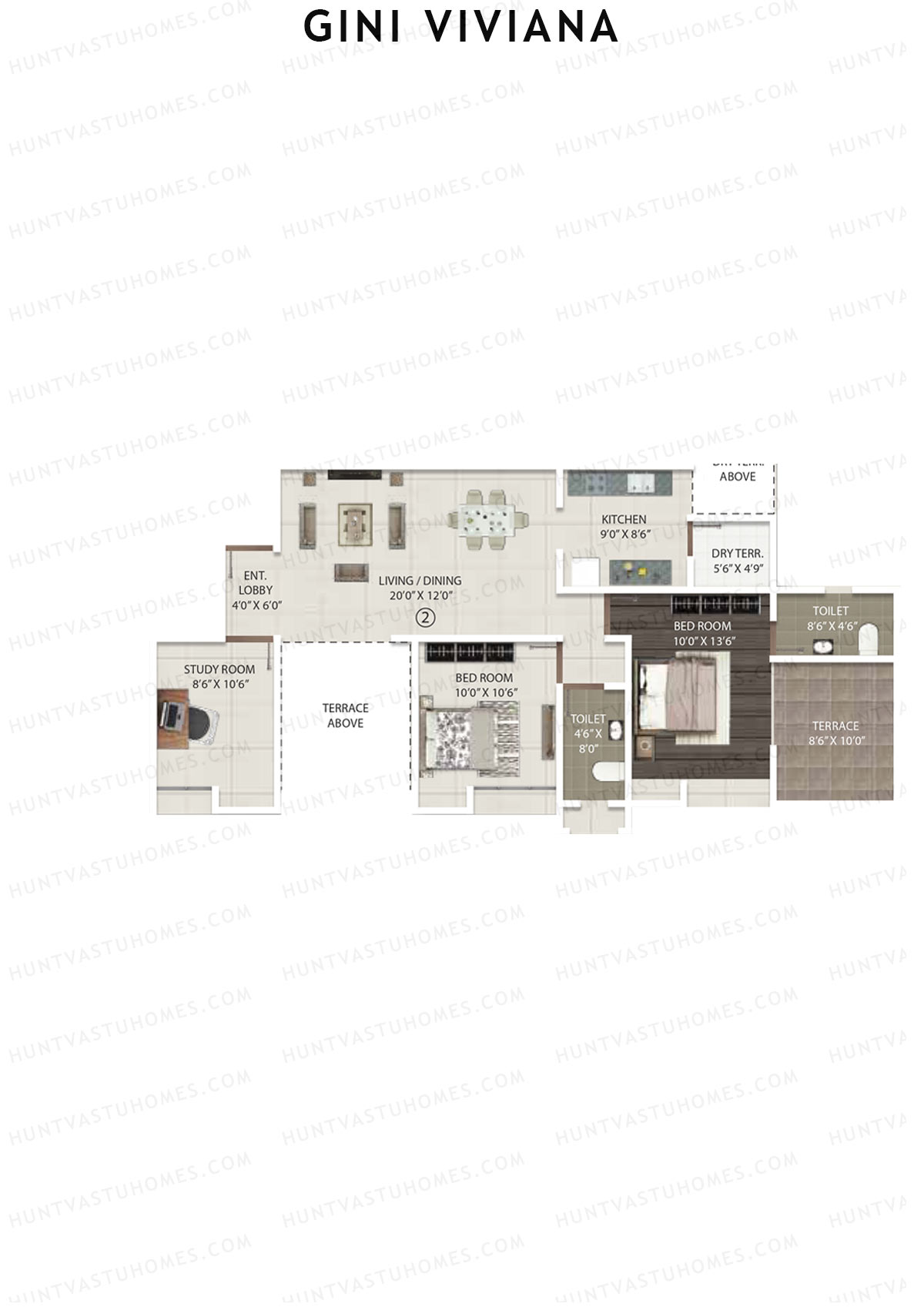 Gini Viviana Block B Unit 2 Floor Plan