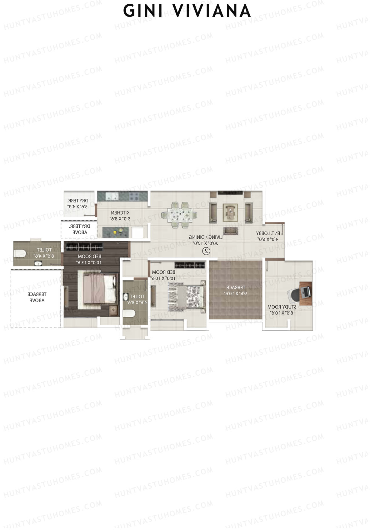 Gini Viviana Block B Unit 3 Floor Plan