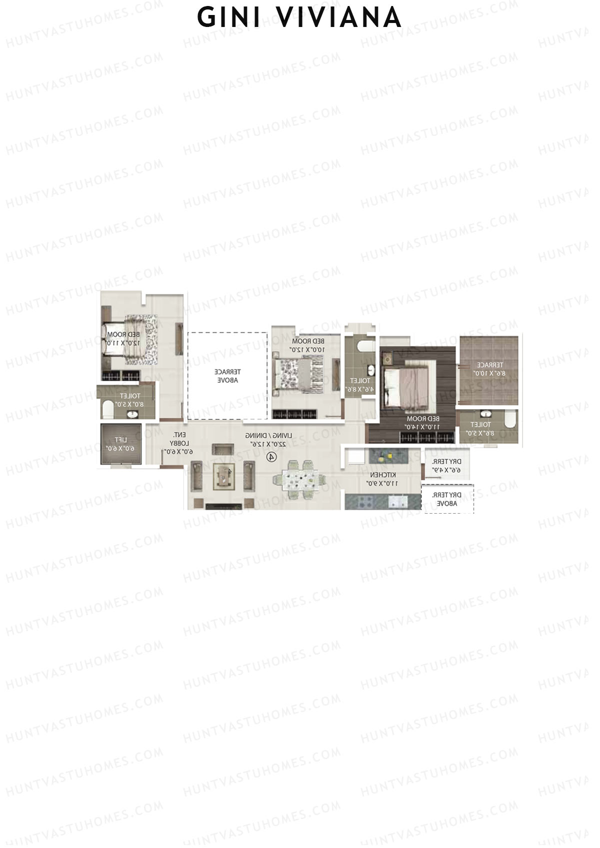 Gini Viviana Block F Unit 1 Floor Plan