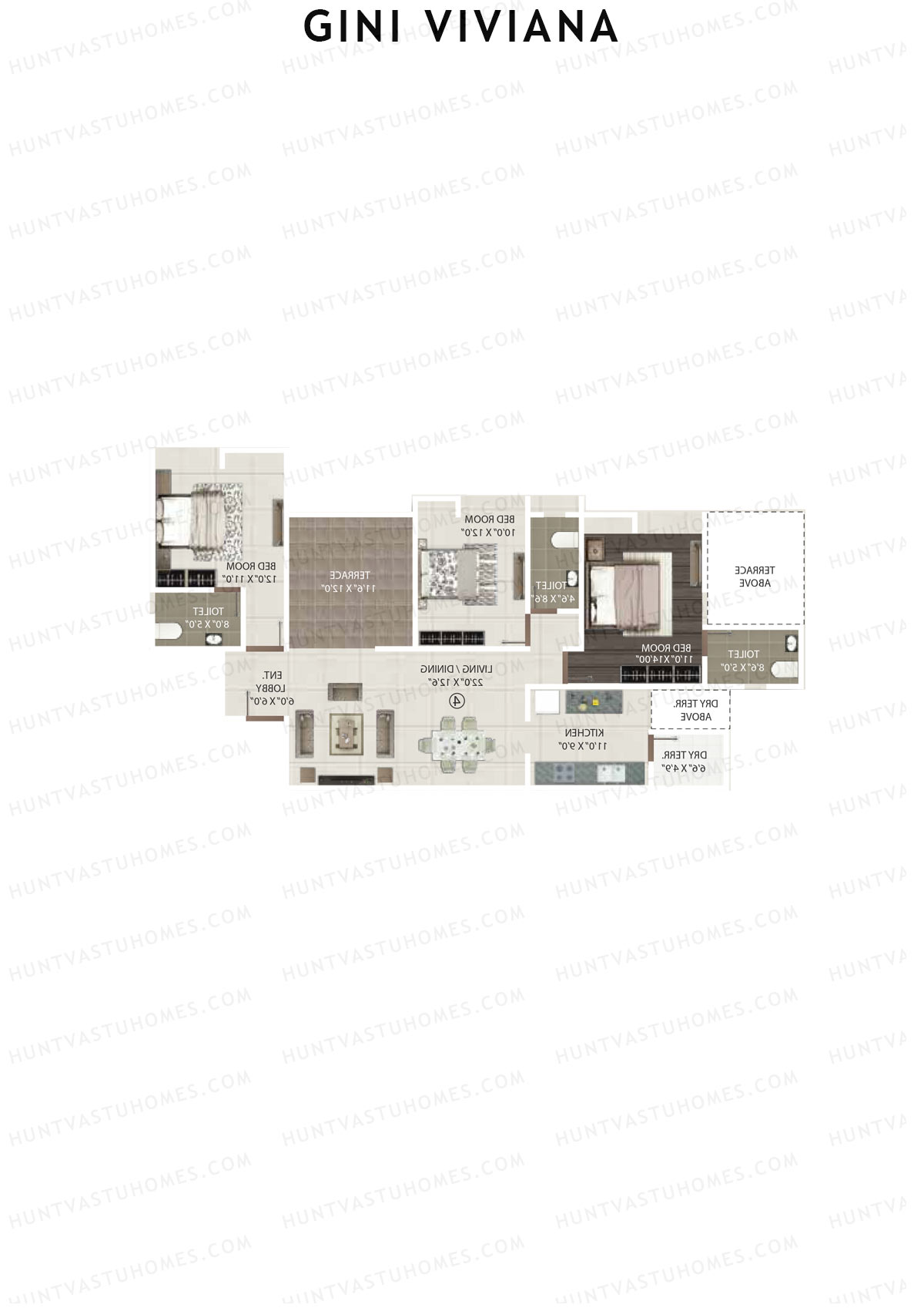 Gini Viviana Block F Unit 1 Floor Plan