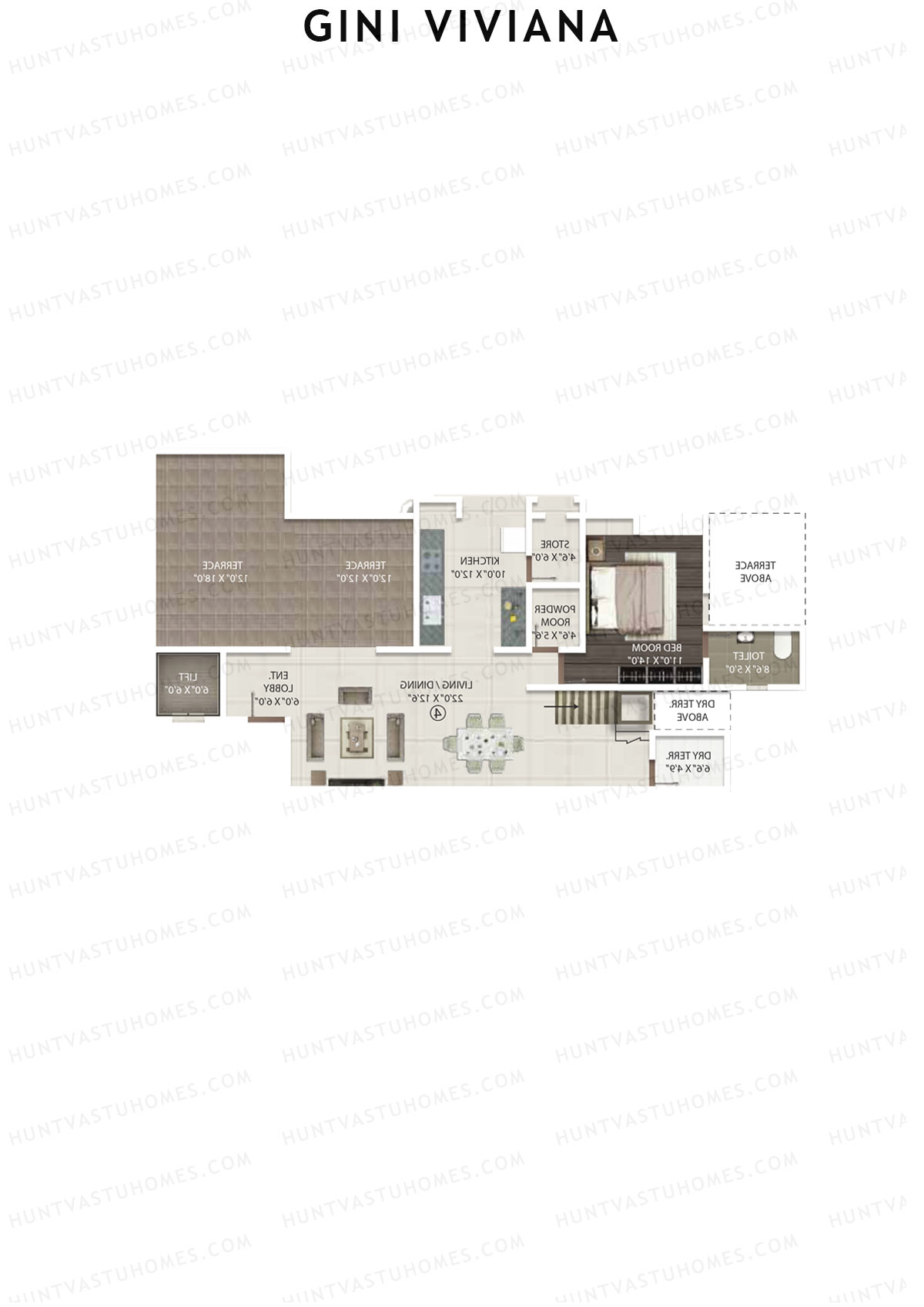 Gini Viviana Block F Unit 1 (Duplex ) Floor Plan