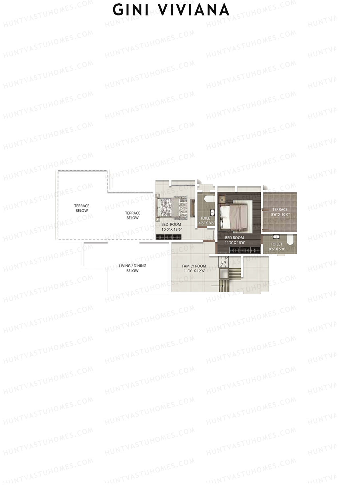 Gini Viviana Block F Unit 1 (Duplex ) Floor Plan