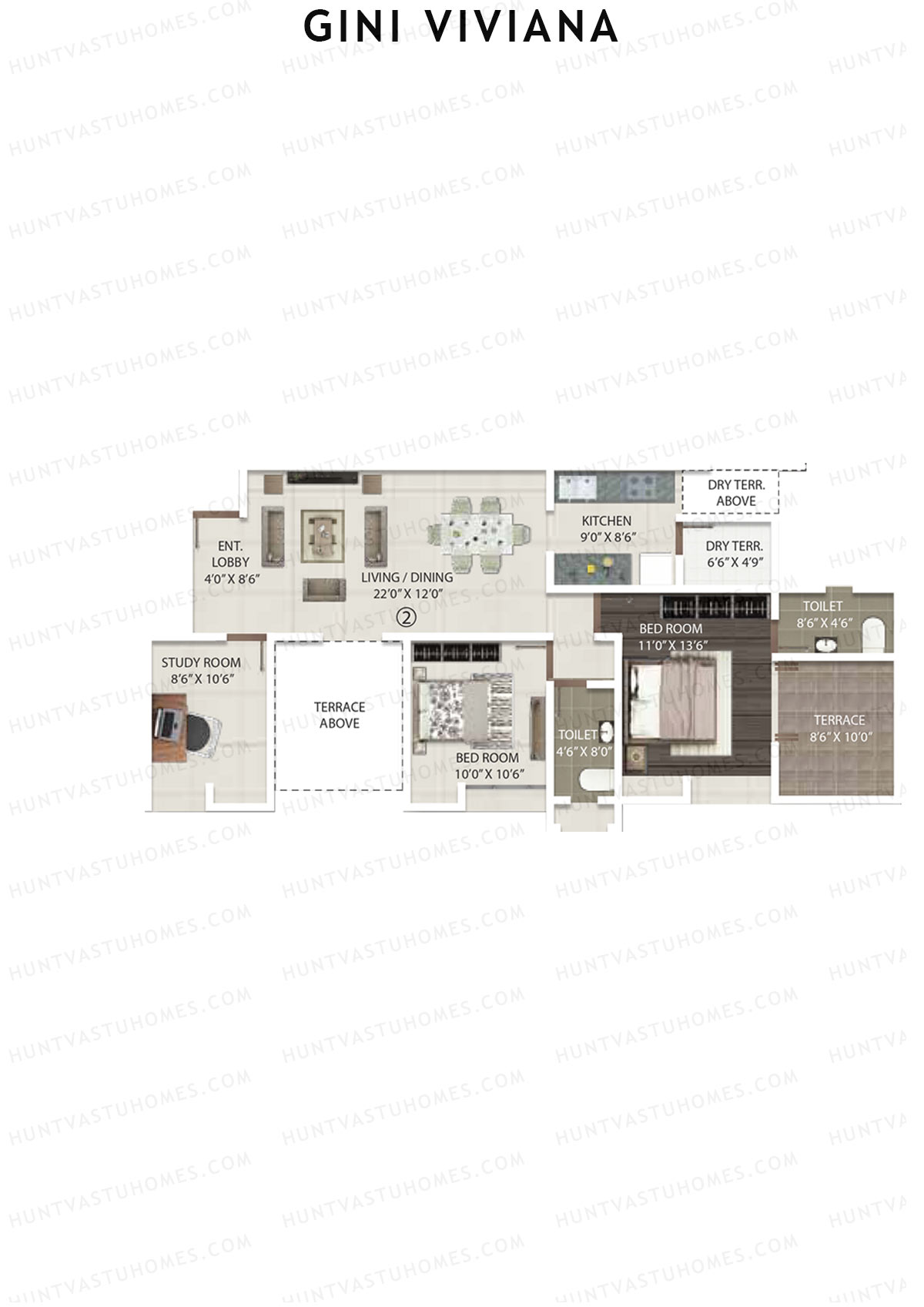 Gini Viviana Block F Unit 2 Floor Plan