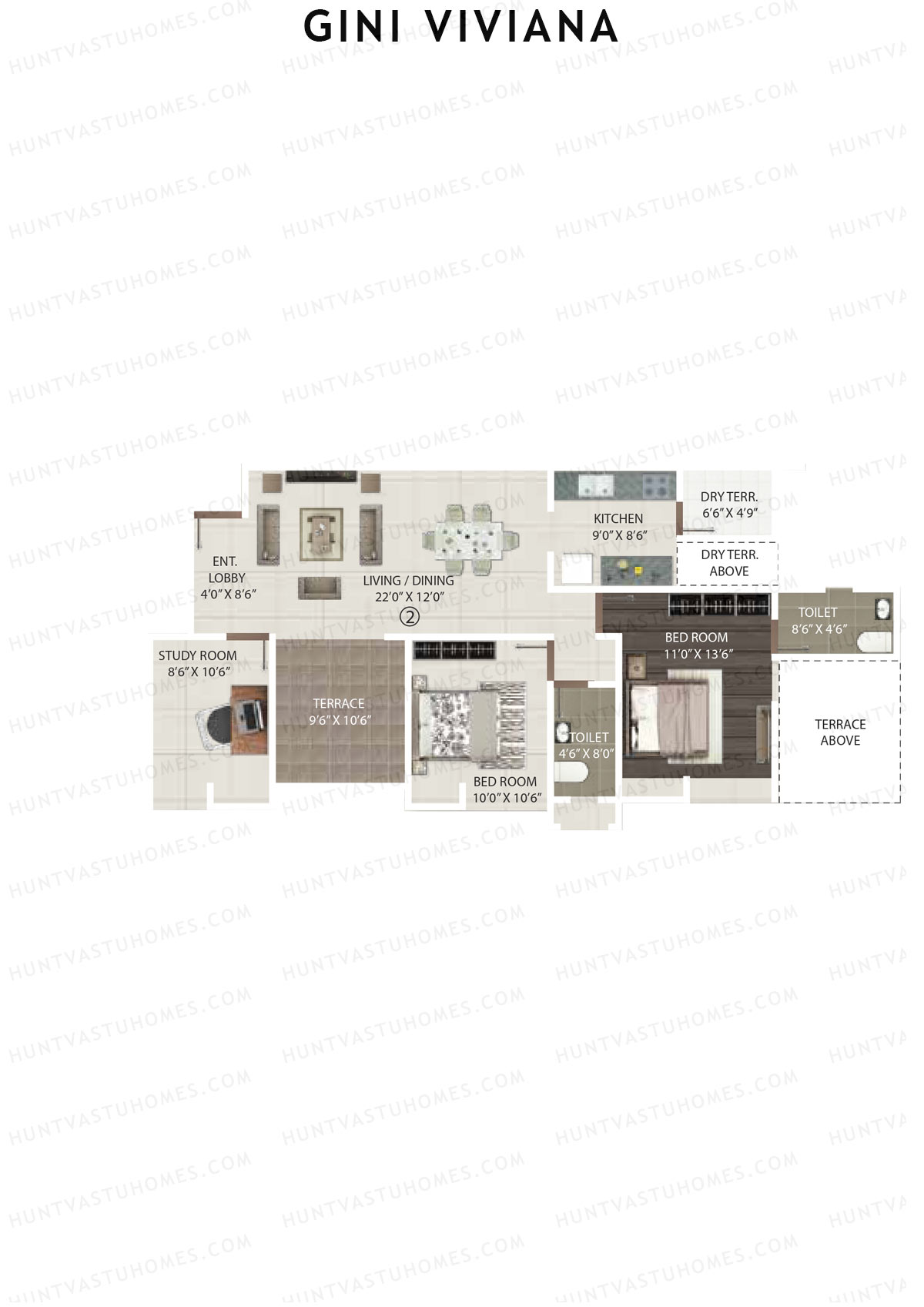 Gini Viviana Block F Unit 2 Floor Plan