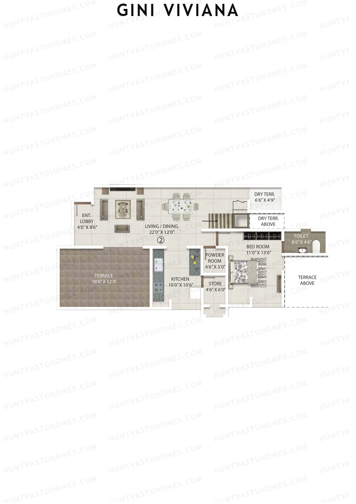 Gini Viviana Block F Unit 2 (Duplex ) Floor Plan