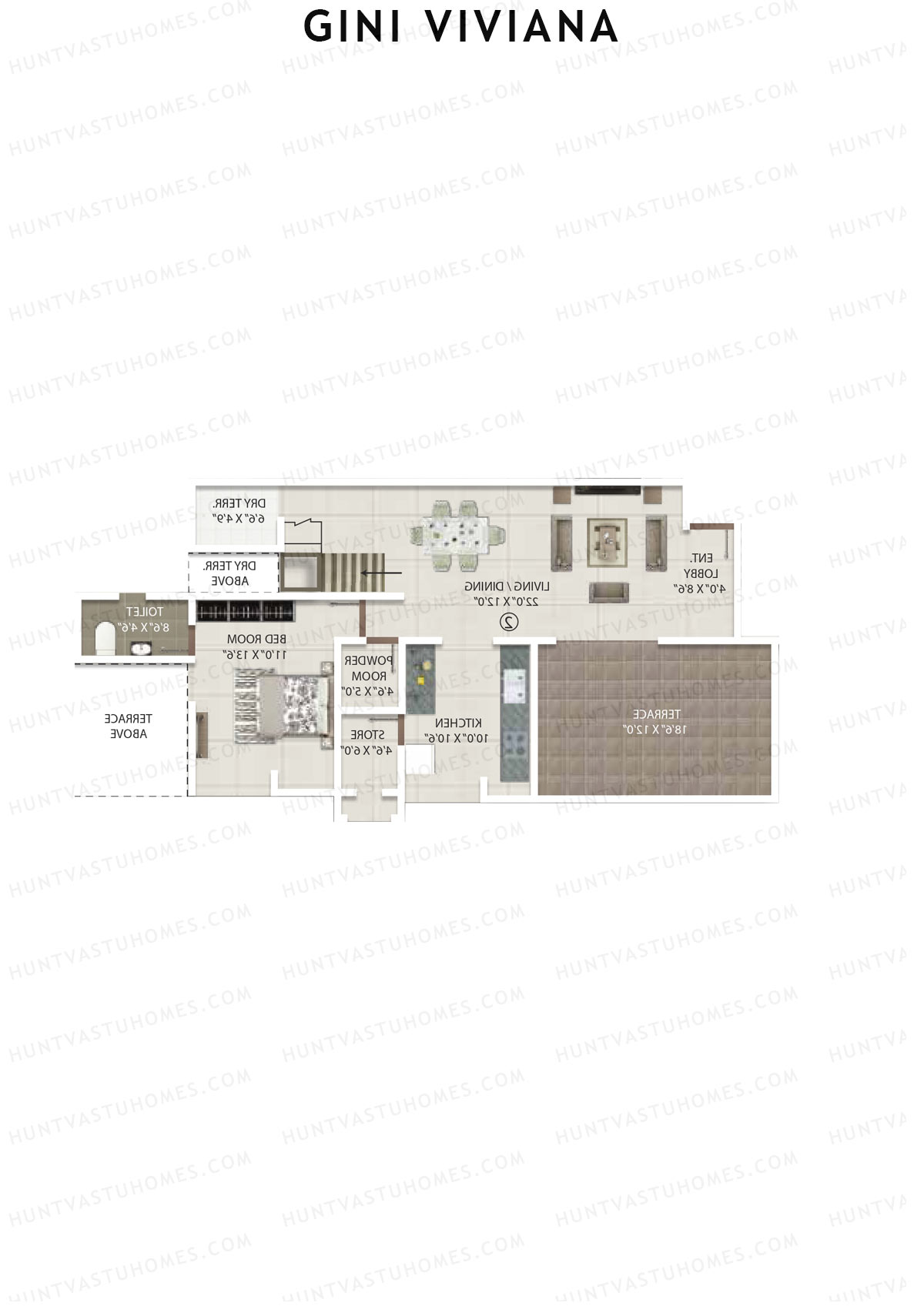 Gini Viviana Block F Unit 3 (Duplex ) Floor Plan
