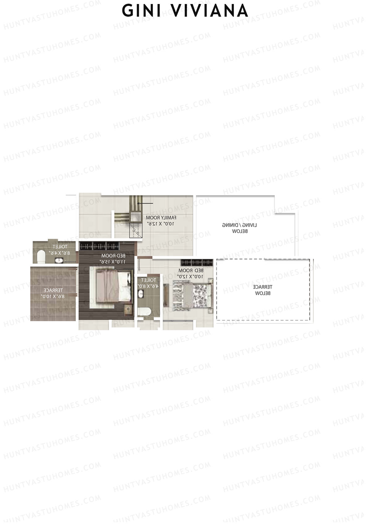 Gini Viviana Block F Unit 3 (Duplex ) Floor Plan