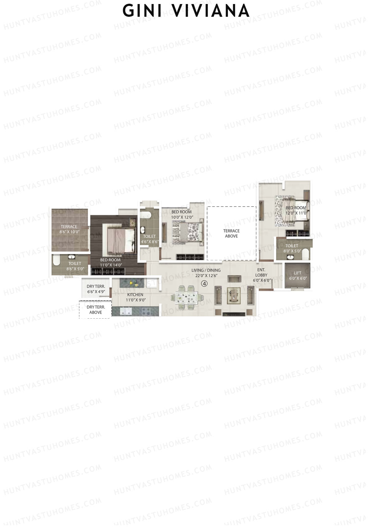 Gini Viviana Block F Unit 4 Floor Plan