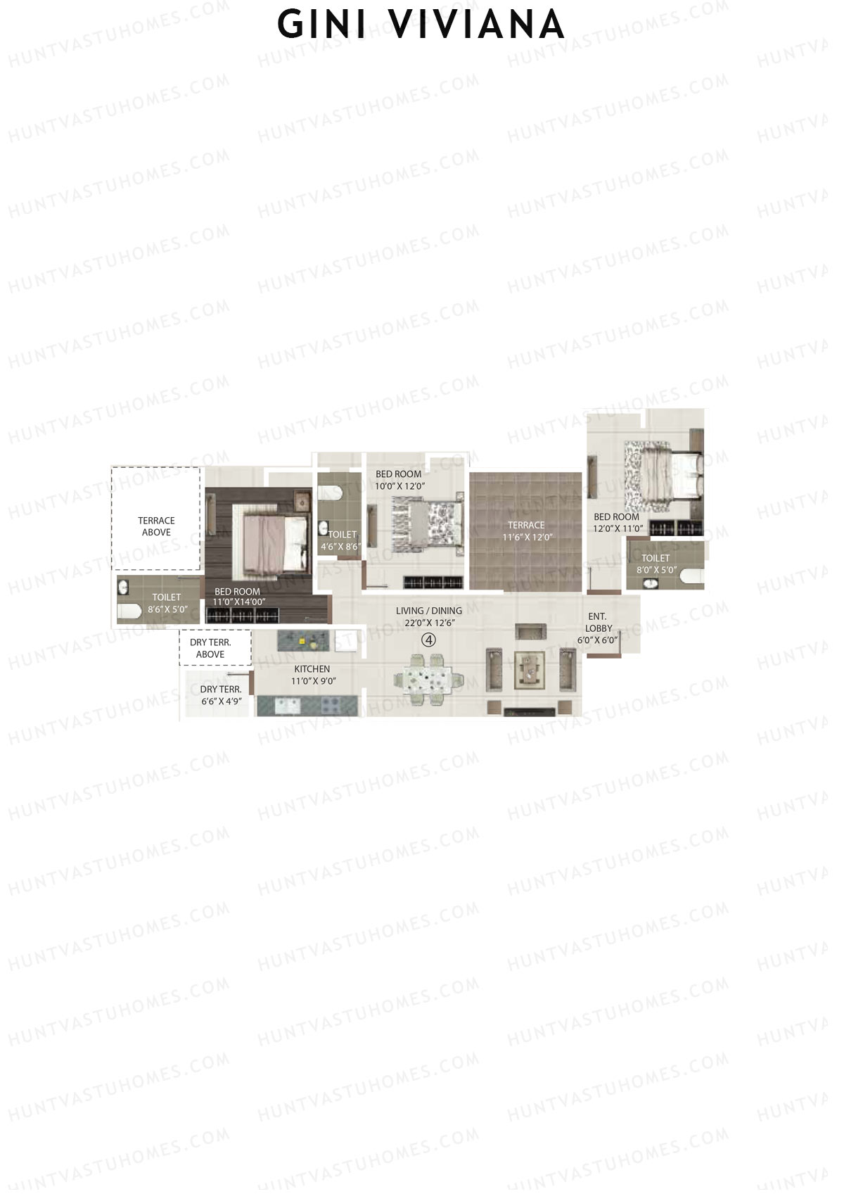 Gini Viviana Block F Unit 4 Floor Plan
