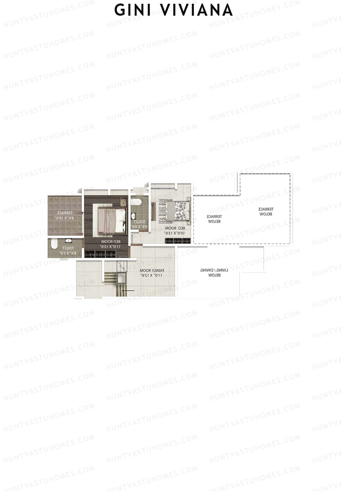 Gini Viviana Block F Unit 4 (Duplex ) Floor Plan