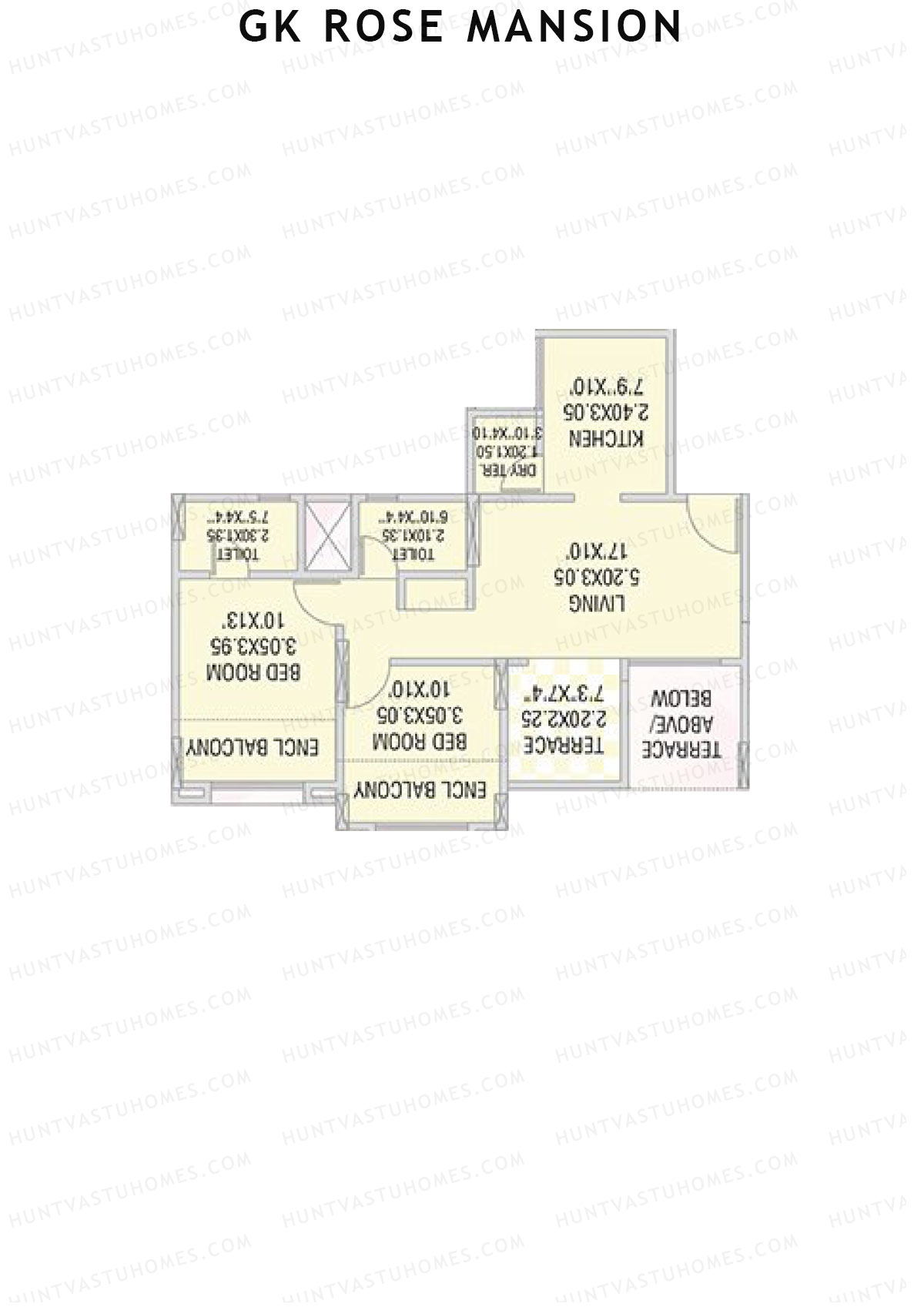 GK Rose Mansion Wing C Unit 2 Floor Plan