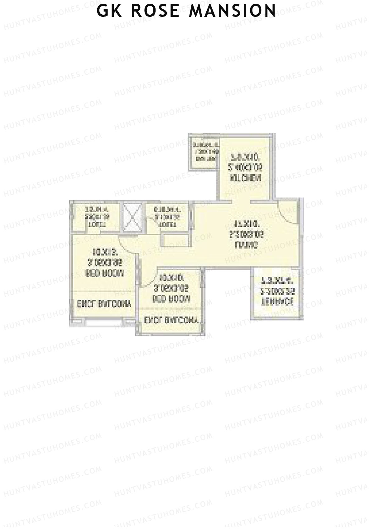 GK Rose Mansion Wing C Unit 2 Floor Plan