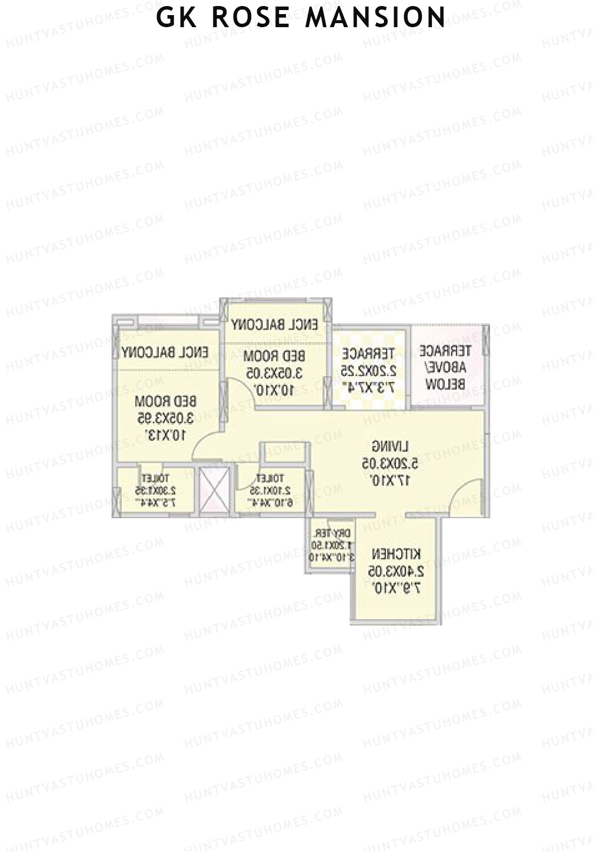 GK Rose Mansion Wing C Unit 5 Floor Plan