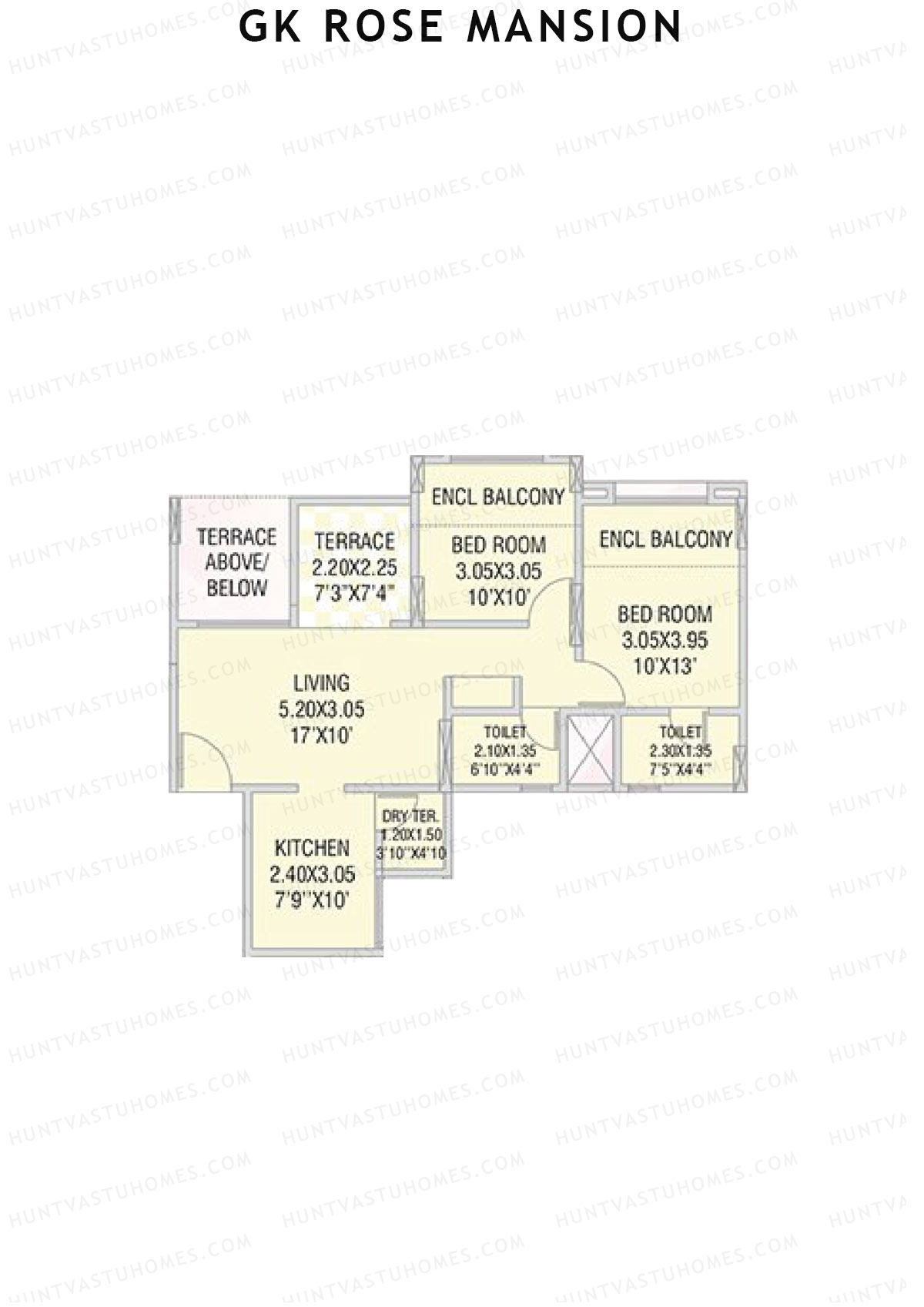 GK Rose Mansion Wing C Unit 6 Floor Plan