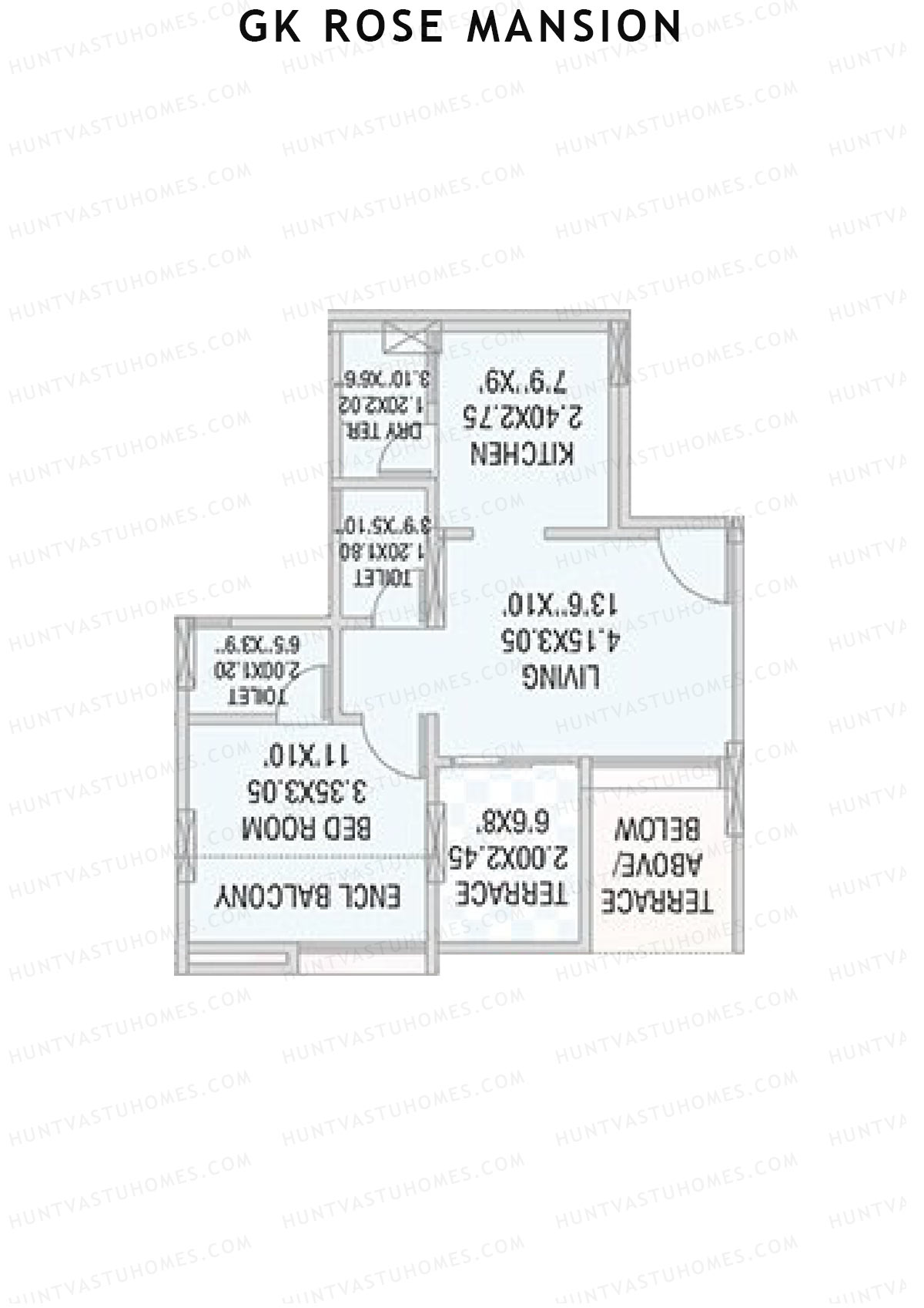 GK Rose Mansion Wing C Unit 8 Floor Plan