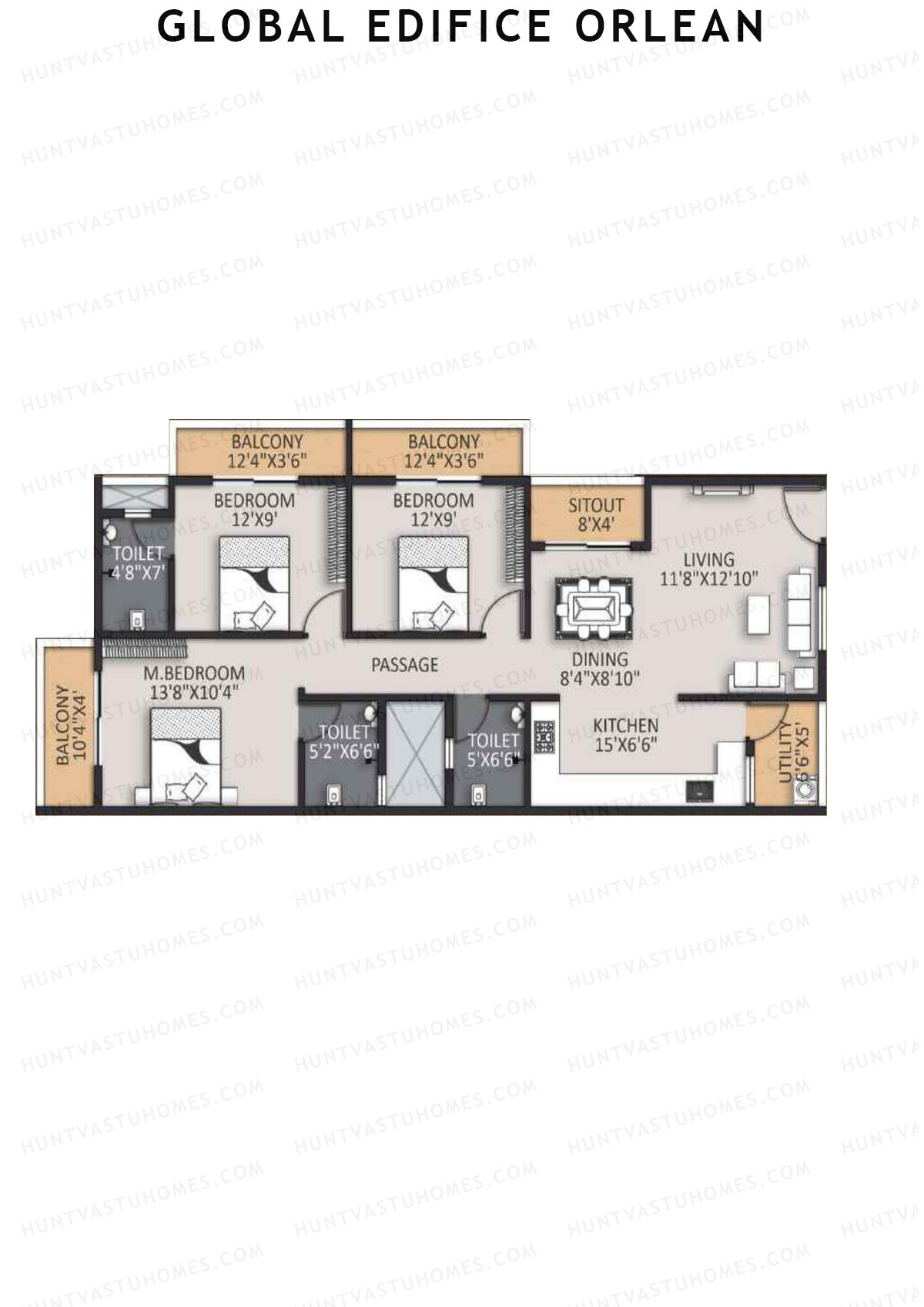 Global Edifice Orlean Tower 1 Unit 10 Floor Plan