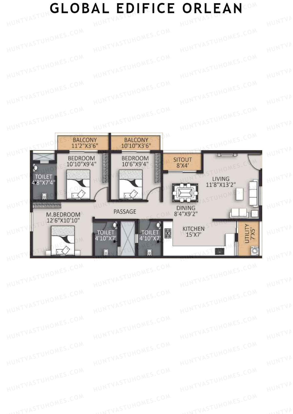 Global Edifice Orlean Tower 1 Unit 11 Floor Plan