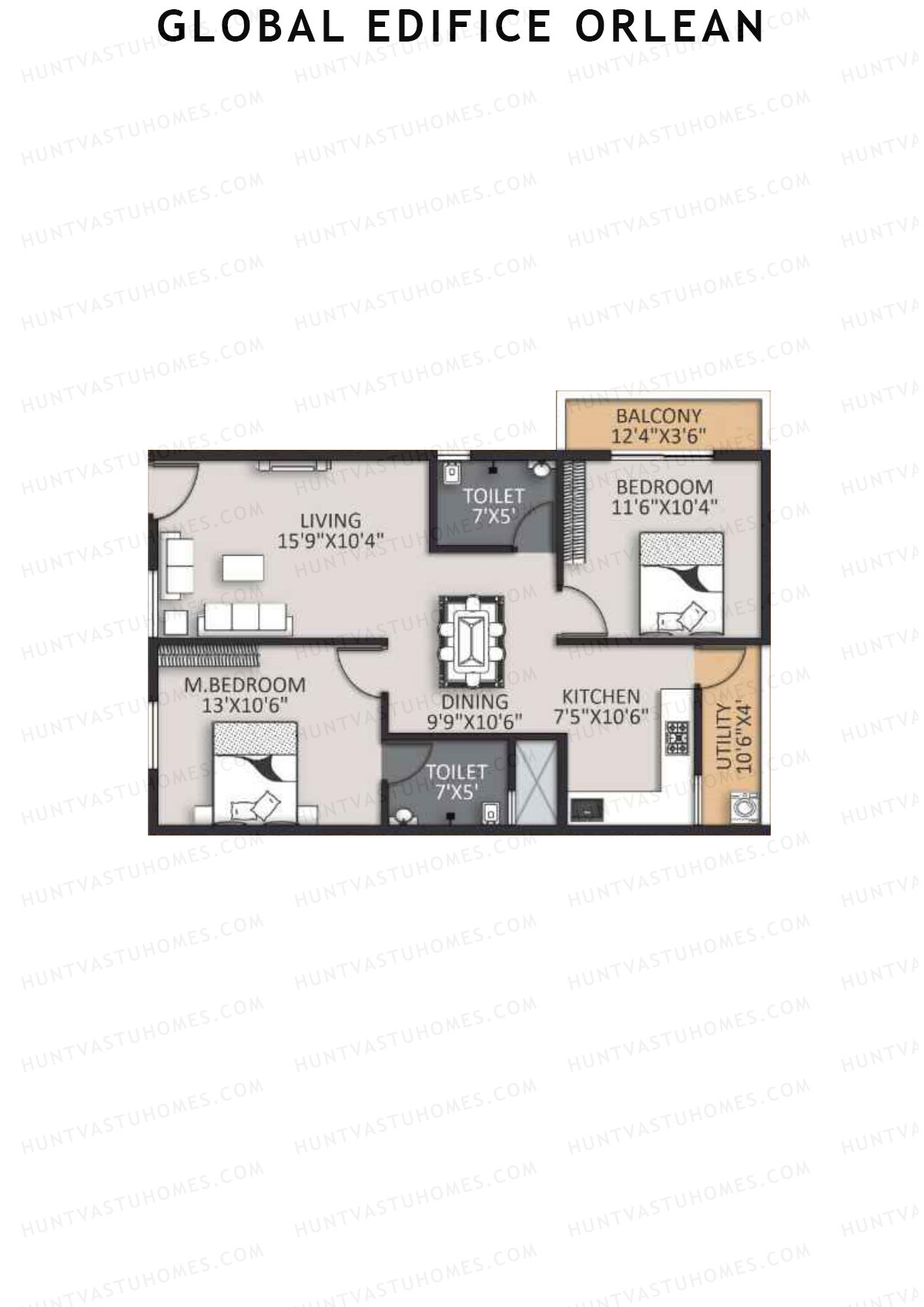 Global Edifice Orlean Tower 1 Unit 12 Floor Plan