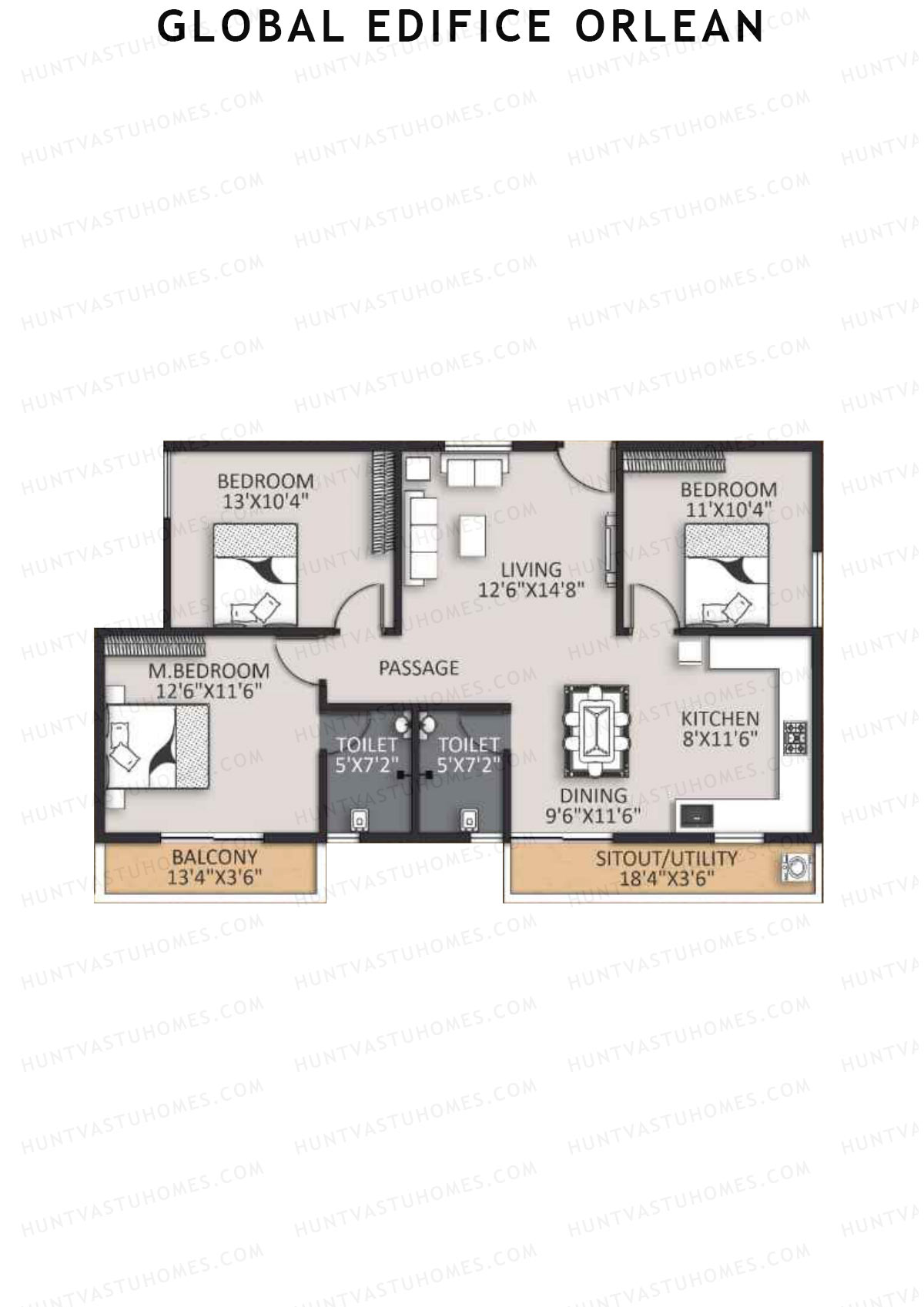 Global Edifice Orlean Tower 1 Unit 7 Floor Plan
