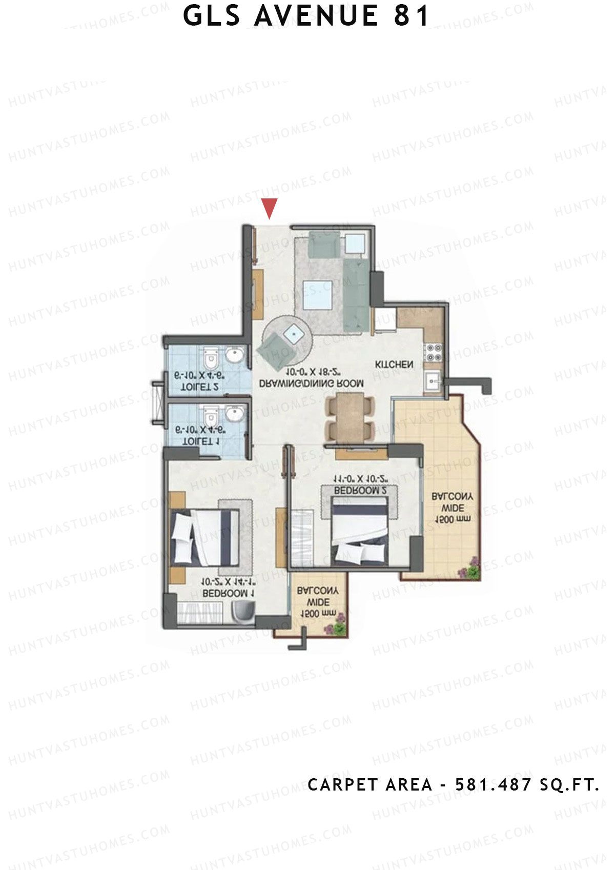 GLS Avenue 81 Tower D Unit 4 Floor Plan