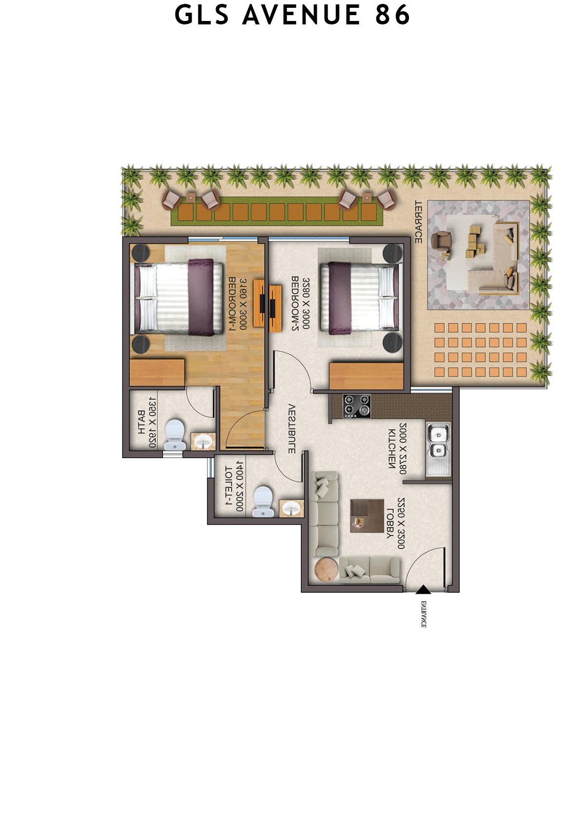 Gls Avenue 86 Tower 4 Unit 3 (Type 4P ) Floor Plan