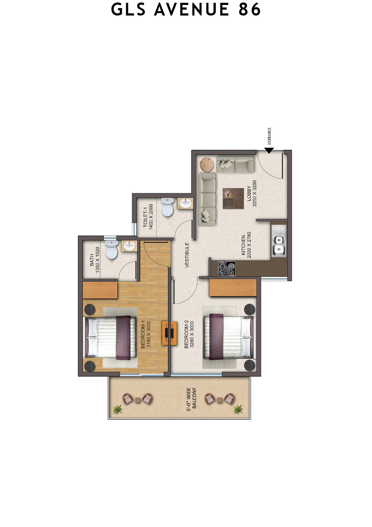 Gls Avenue 86 Tower 4 Unit 6 (Type 4 ) Floor Plan